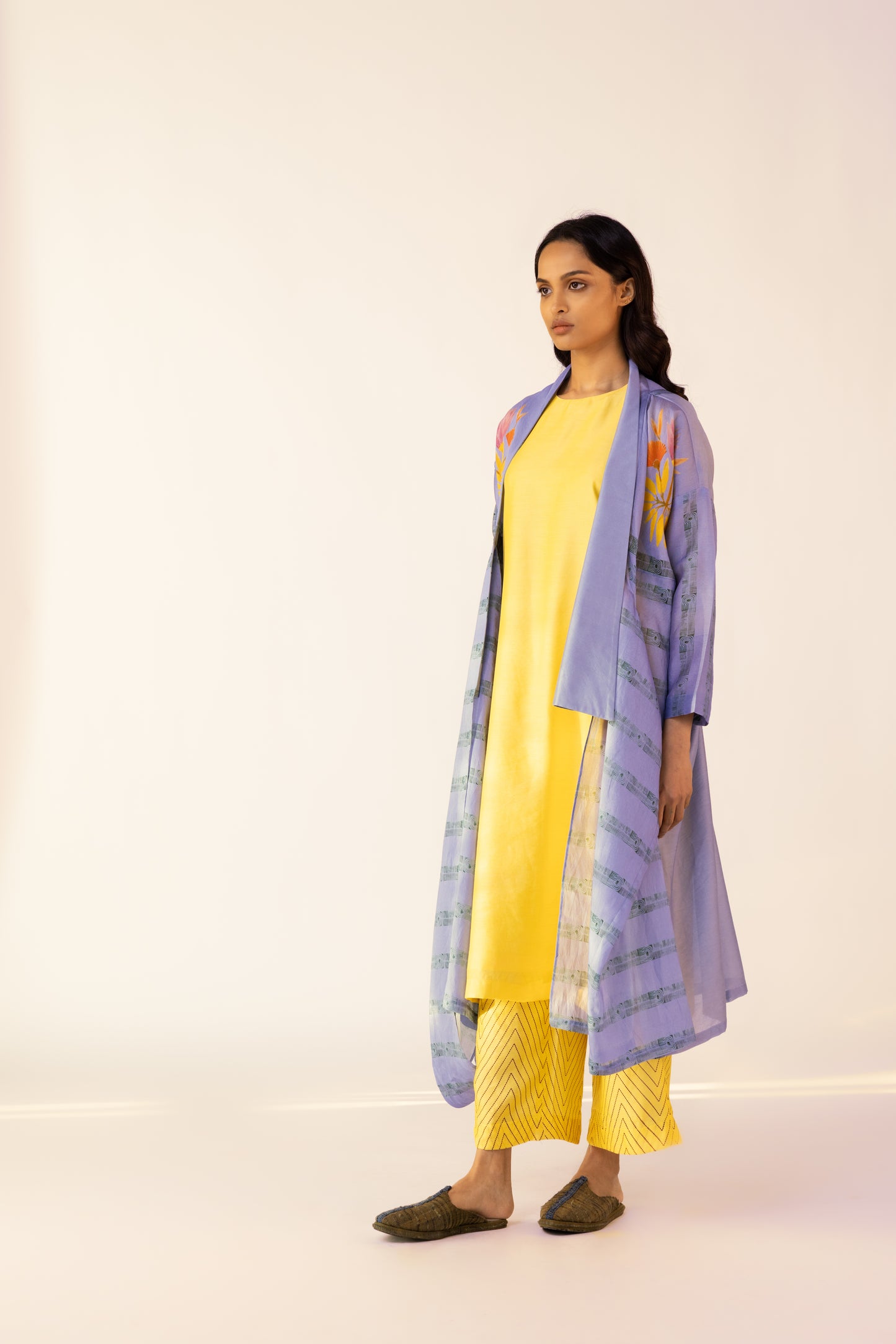 Kimono Cape Indian Kurta jacket set for women