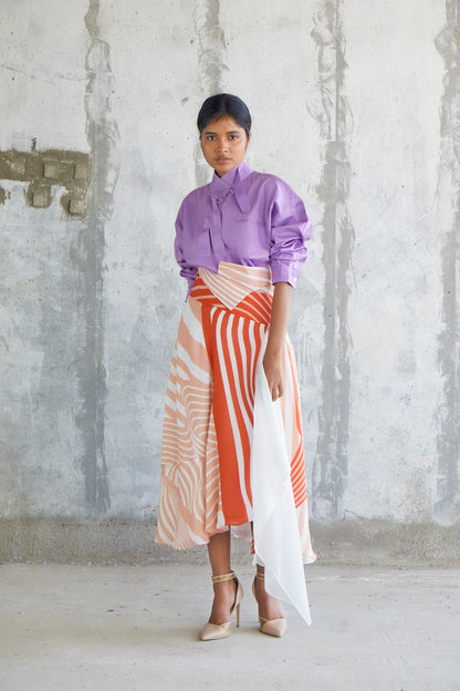 Striped Kerchief Skirt - B E N N C H