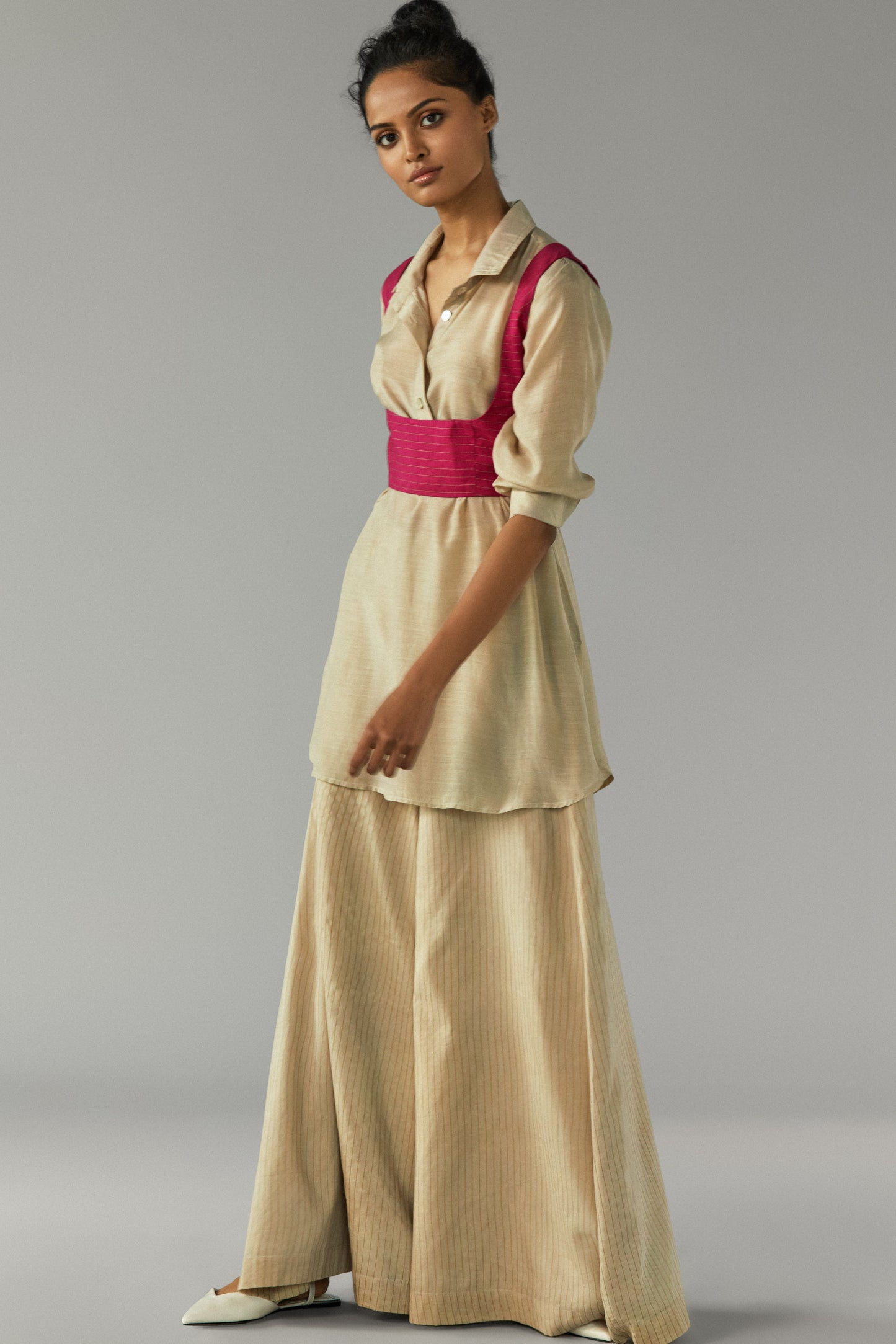 Striped Crop Jacket Set - B E N N C H