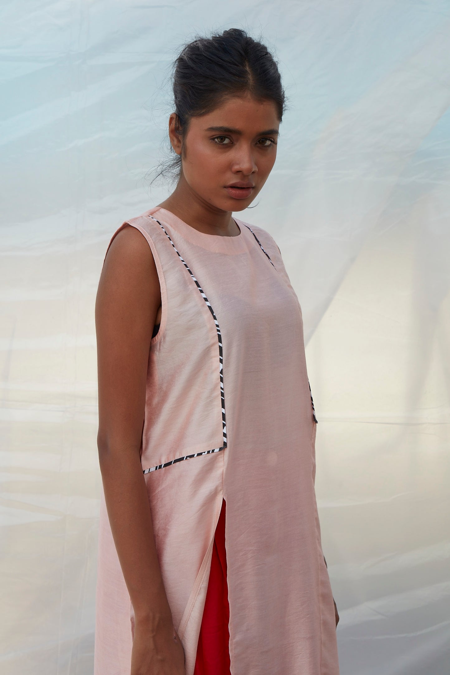 PIPED TOP RED PANTS SET - B E N N C H