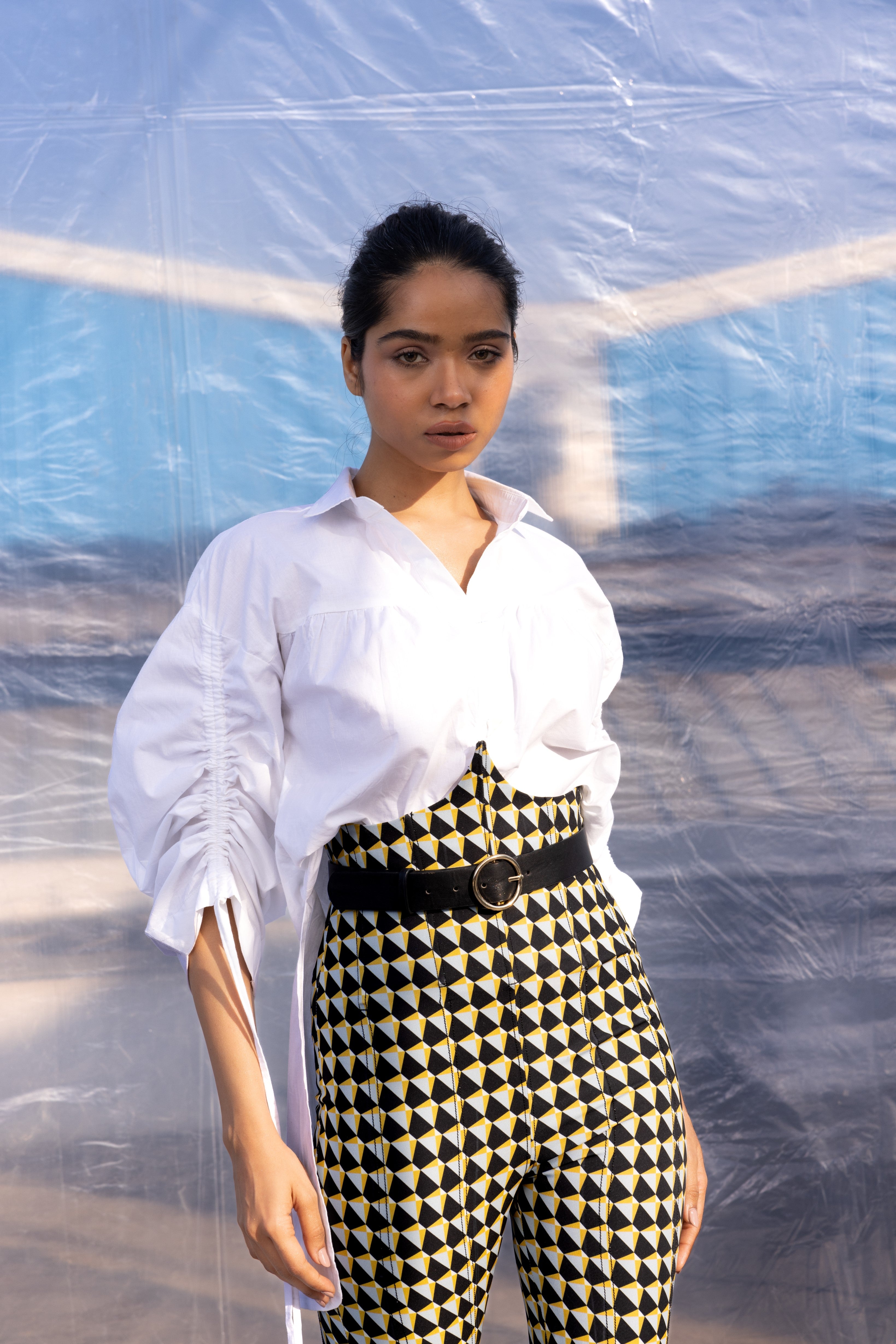 White String Shirt Top-BENNCH
