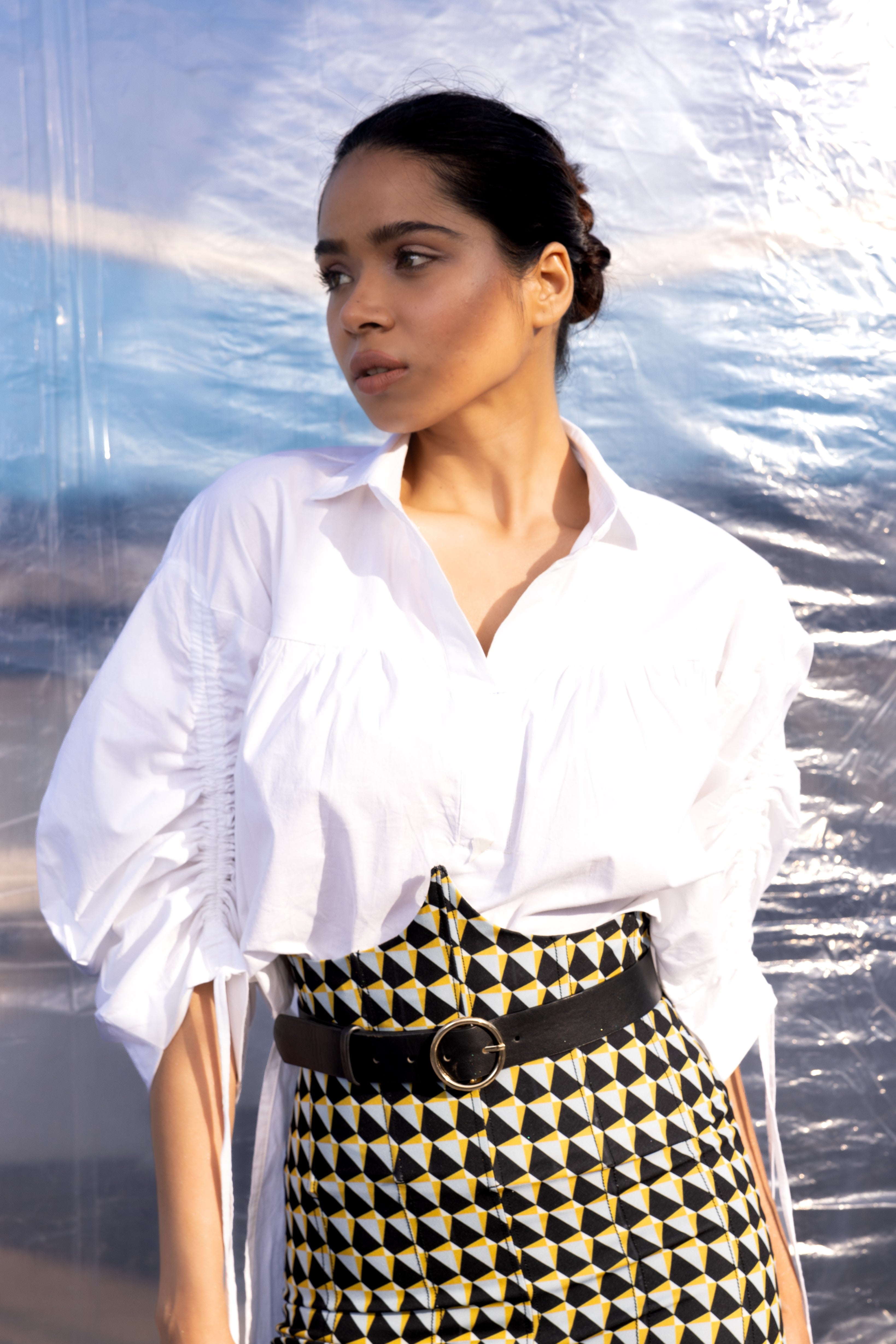 White String Shirt Top-BENNCH