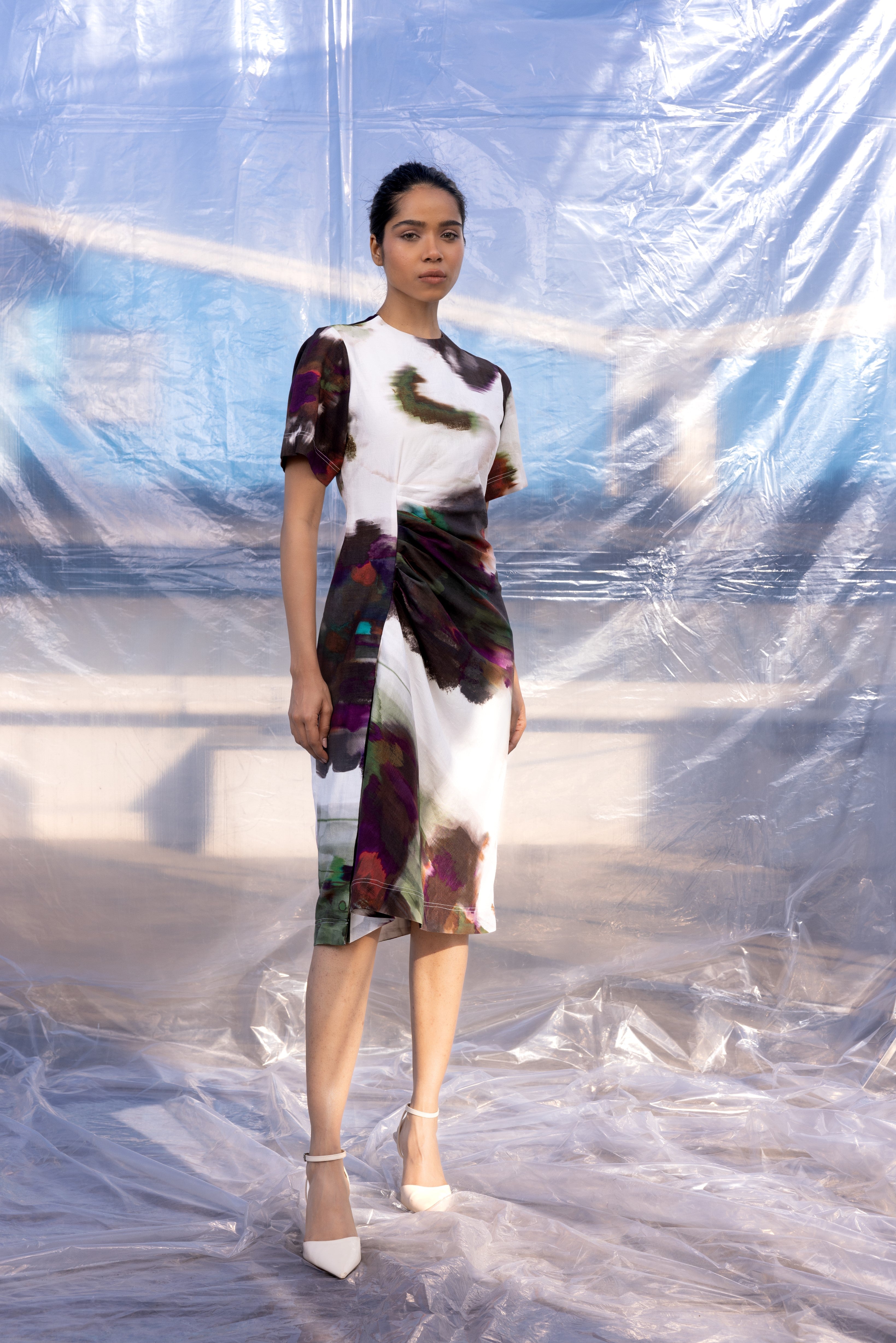 Rain Draped Dress-BENNCH