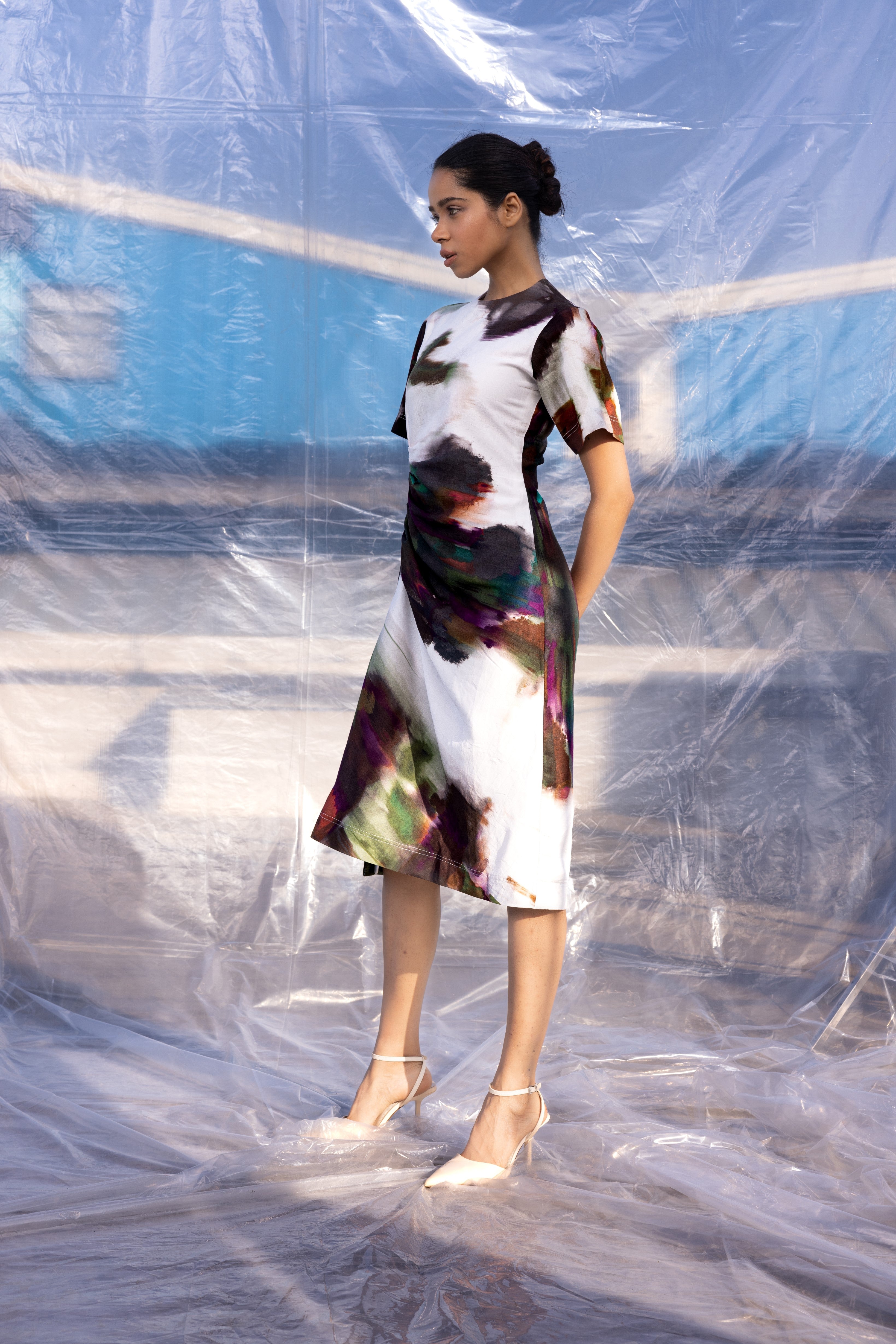 Rain Draped Dress-BENNCH