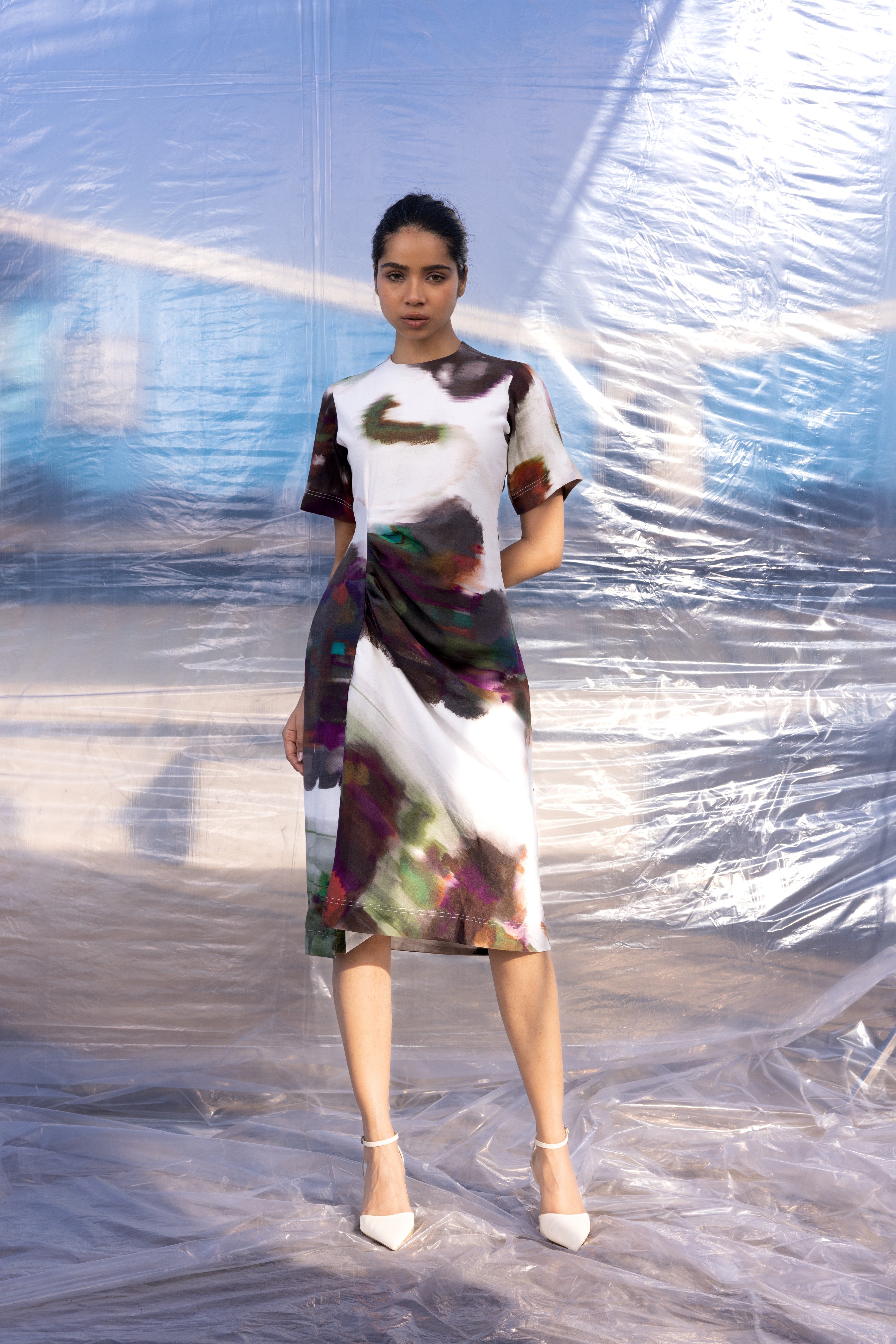 Rain Draped Dress-BENNCH