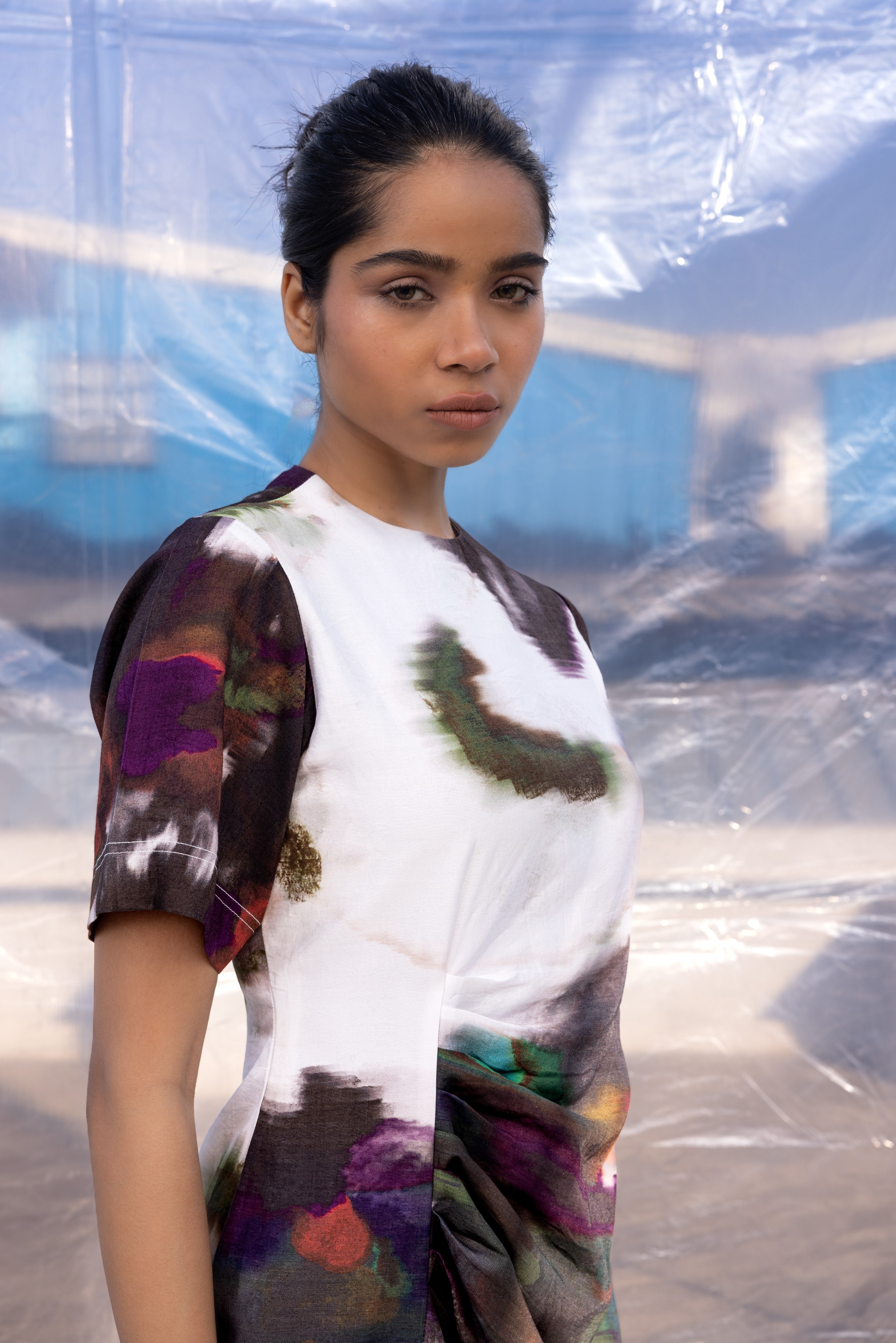 Rain Draped Dress-BENNCH