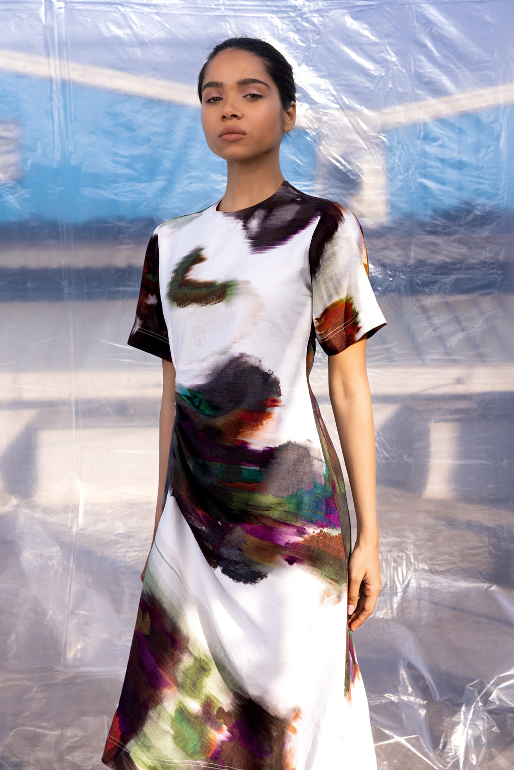 Rain Draped Dress-BENNCH