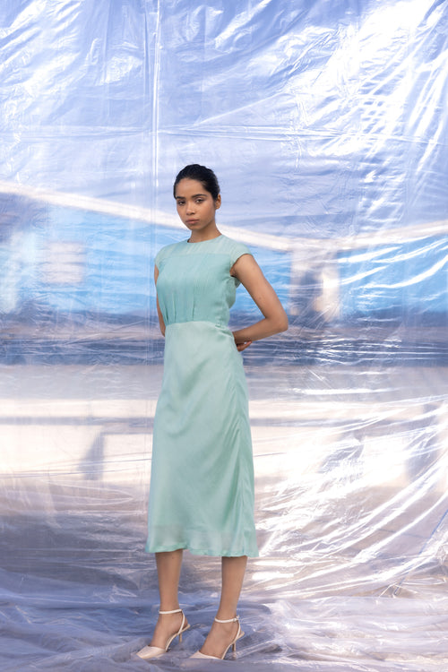 Accordion Mint Dress-BENNCH