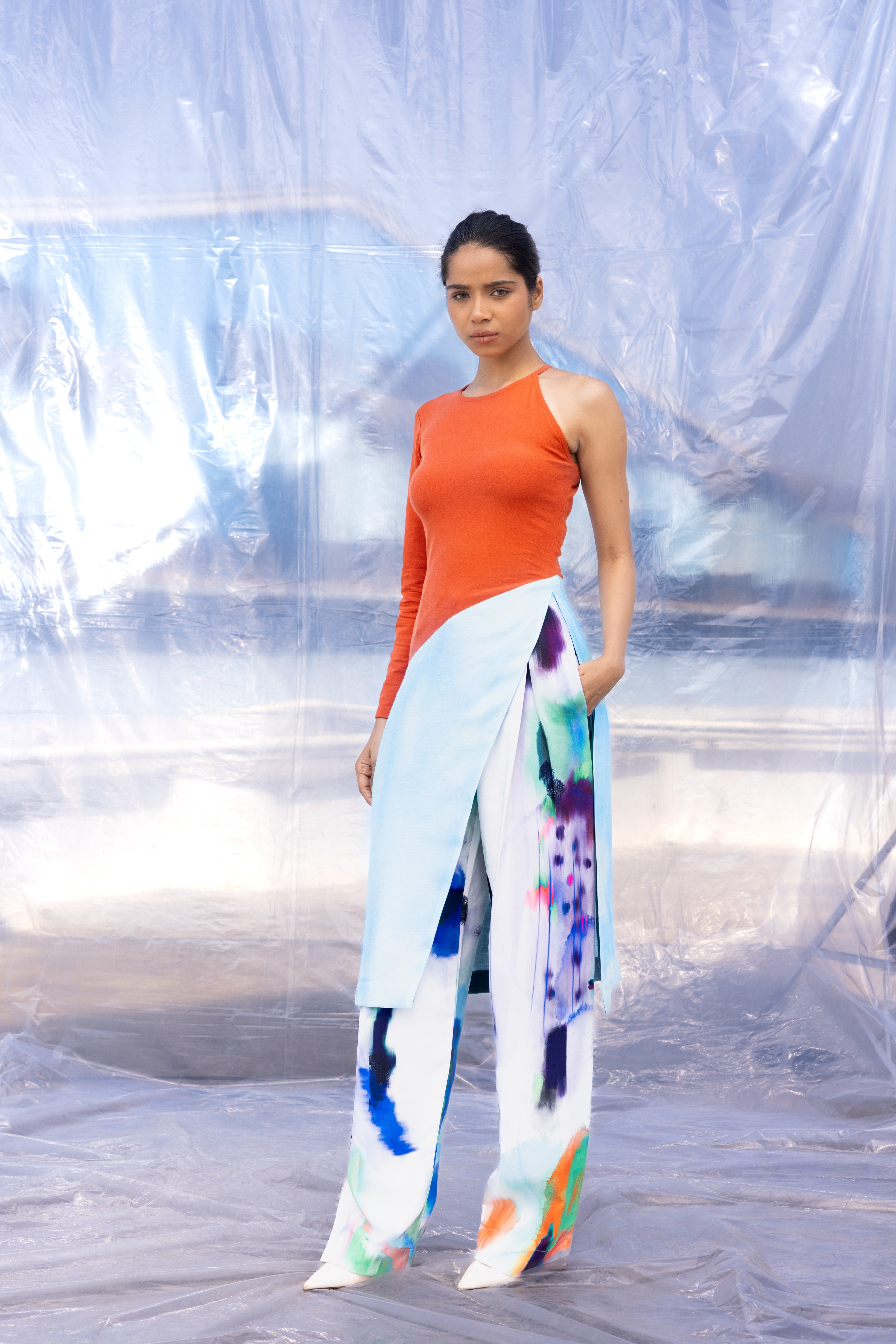 Rain Pleated Wide Pants-BENNCH