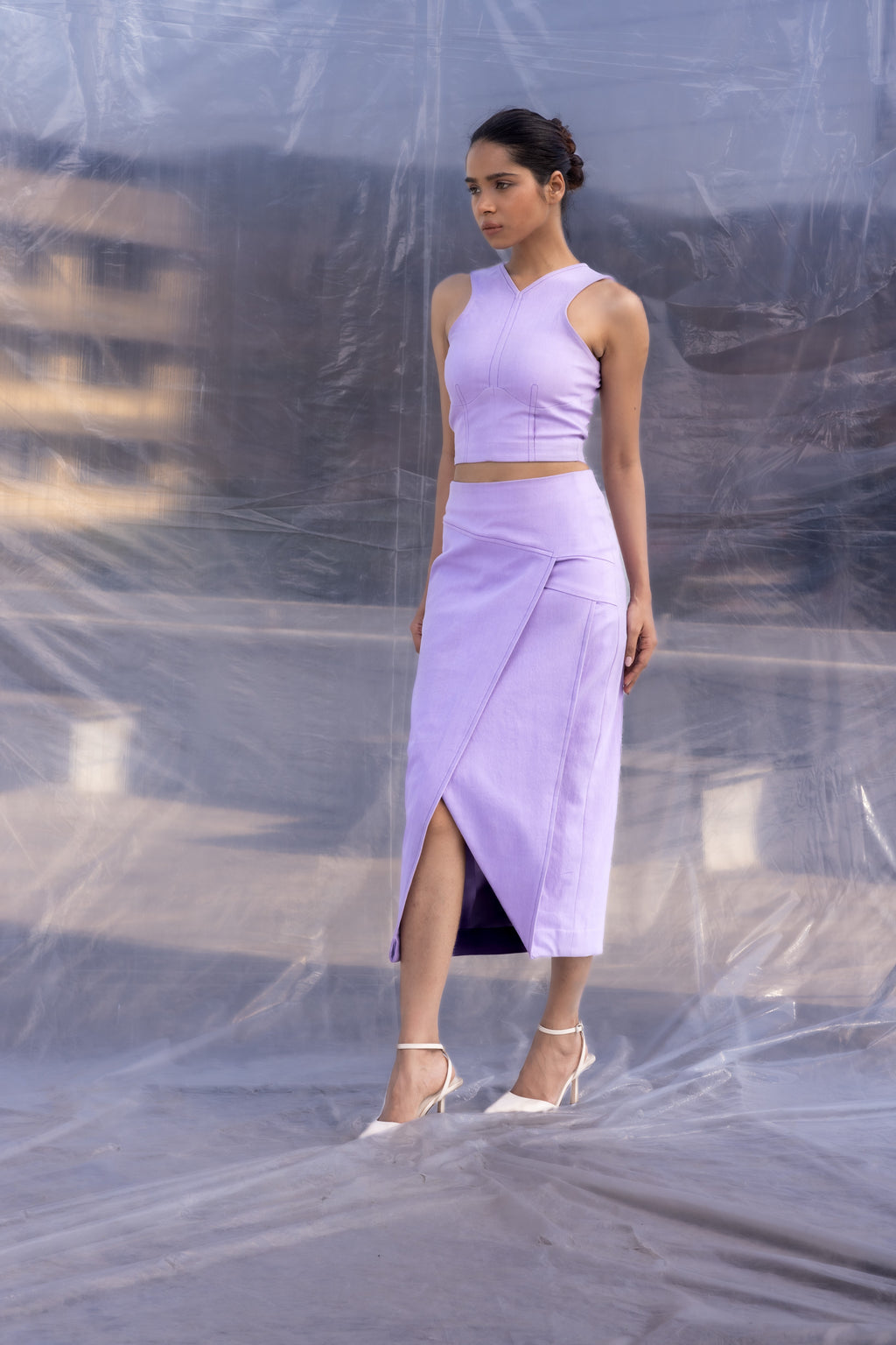 Lilac Denim Set-BENNCH