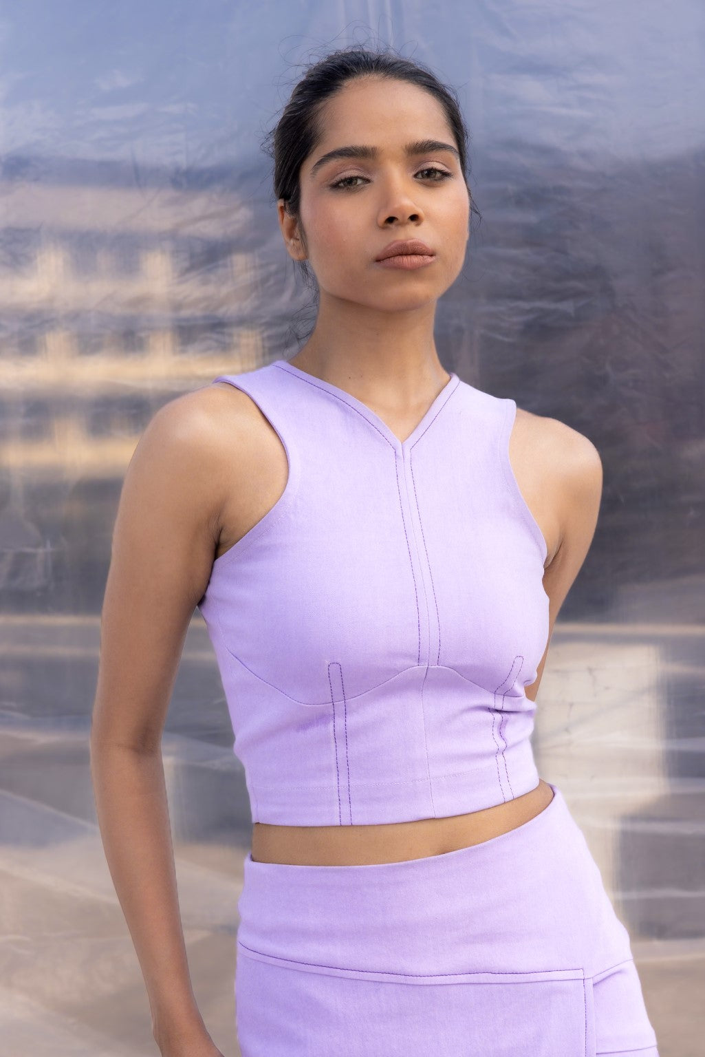 Lilac Denim Set-BENNCH
