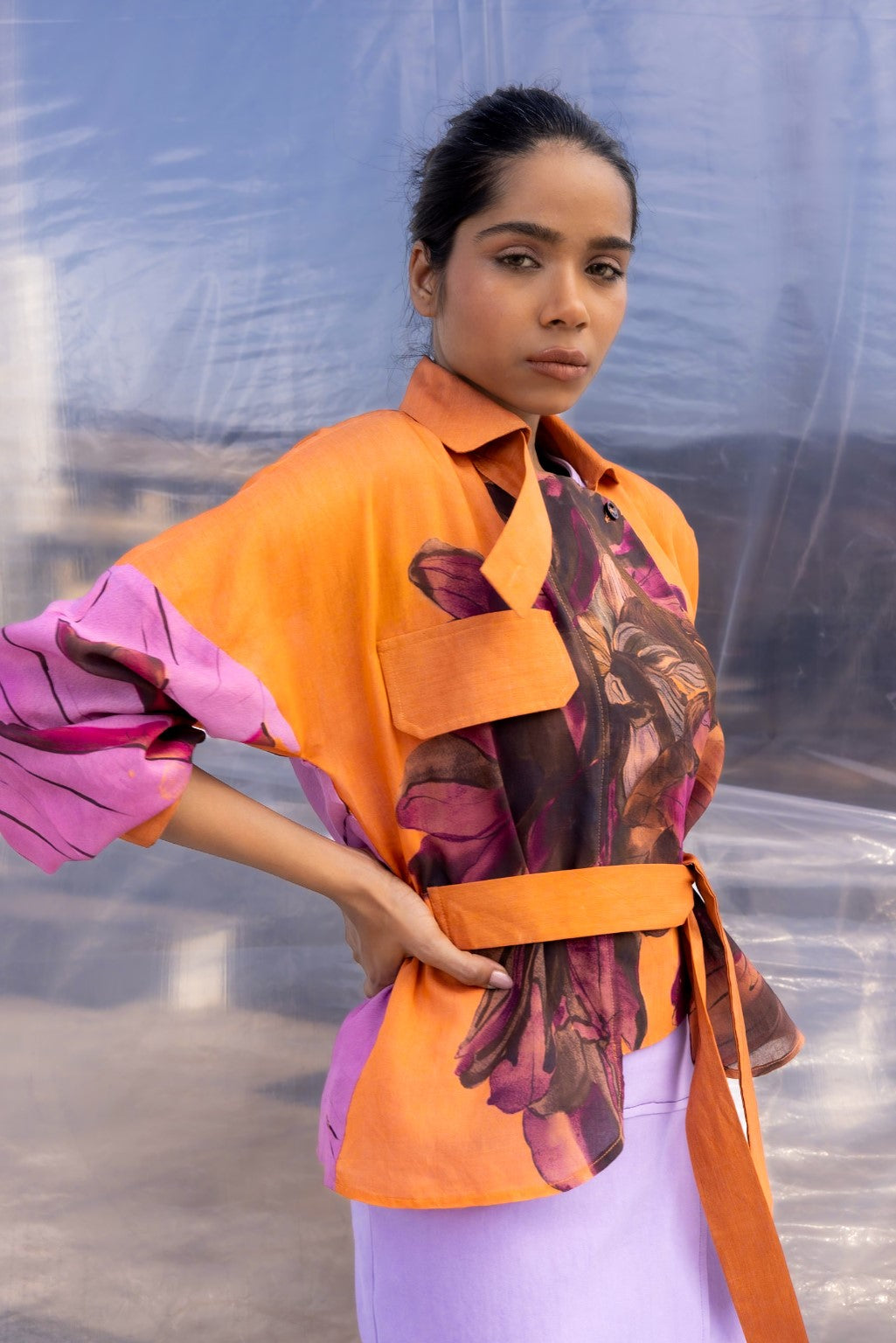 Dahlia Silk Biker Jacket-BENNCH