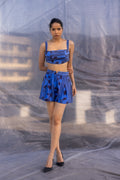 Cobalt Scribble Shorts-BENNCH