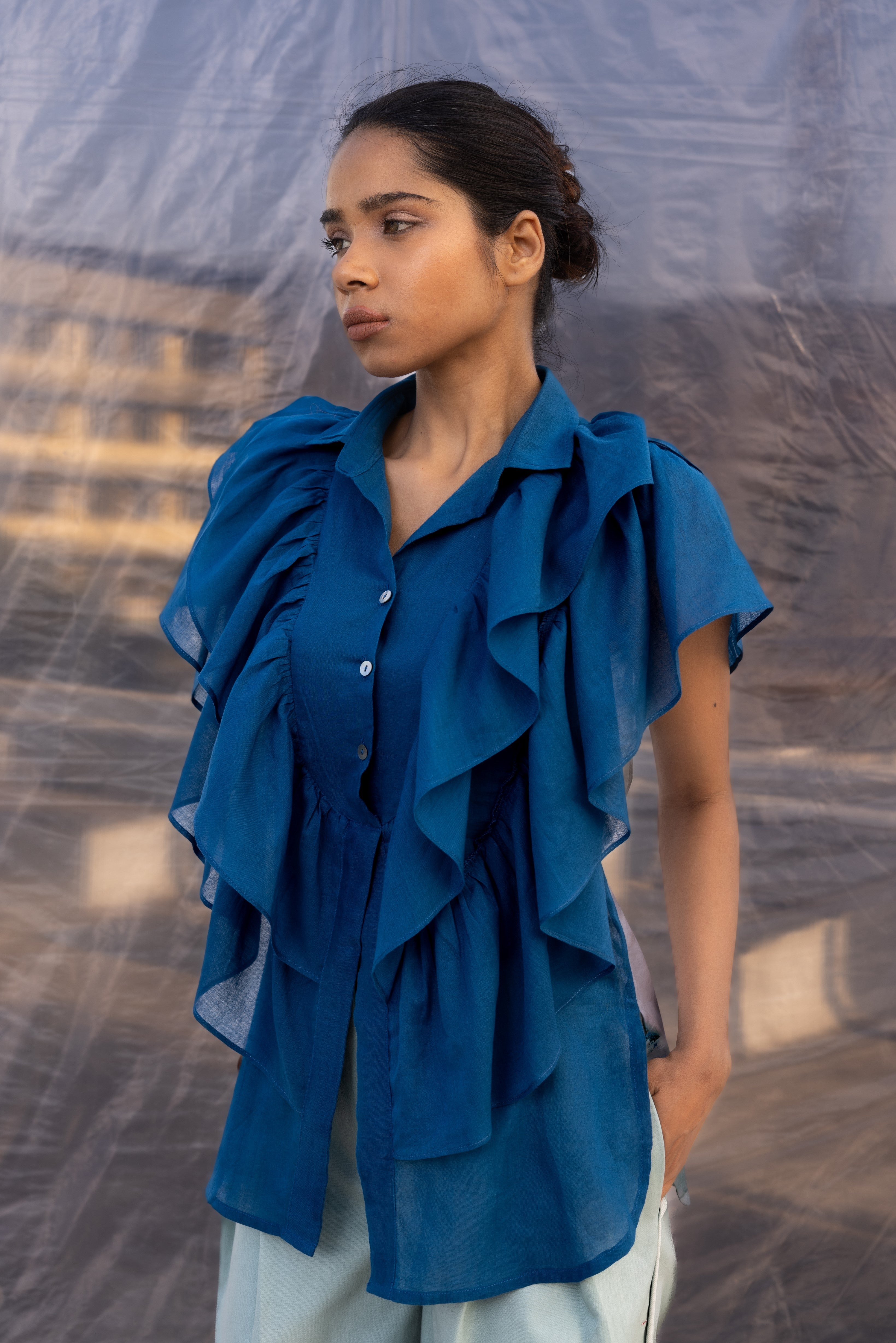 Modern Frill Shirt-BENNCH