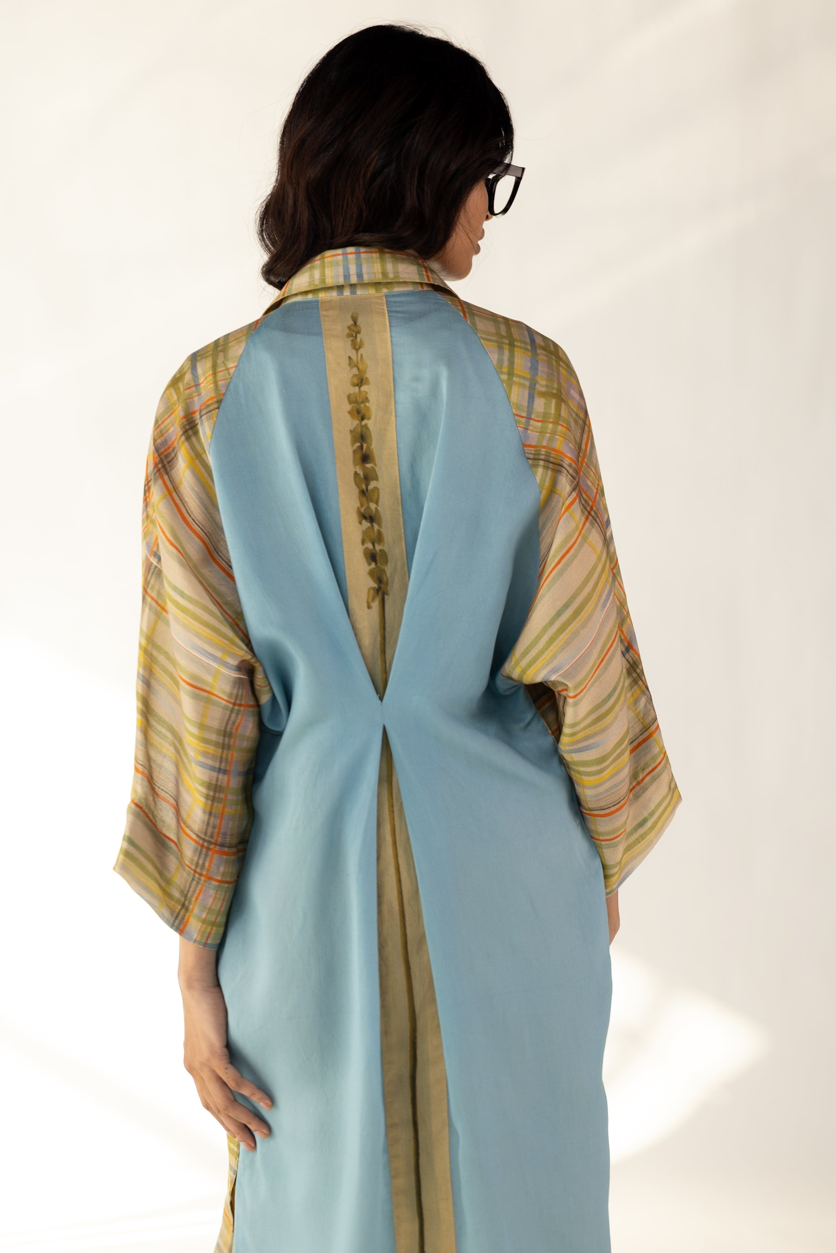 Check Orchid Shirt Dress-BENNCH