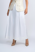 Chanderi Silk White Trousers