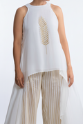 Chanderi Gold Leaf Hi-lo Top