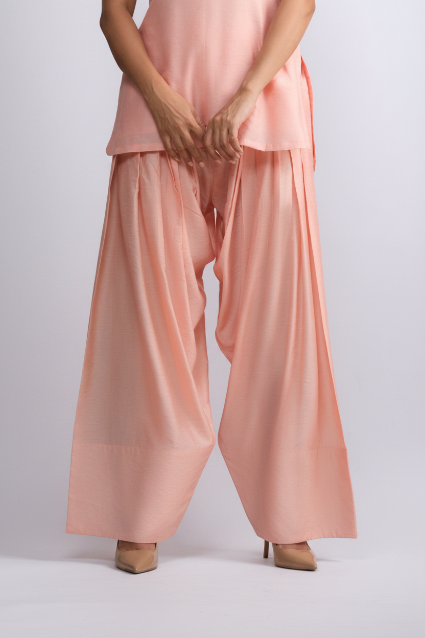 Handloom Chanderi Wide-Leg Farshi Salwar