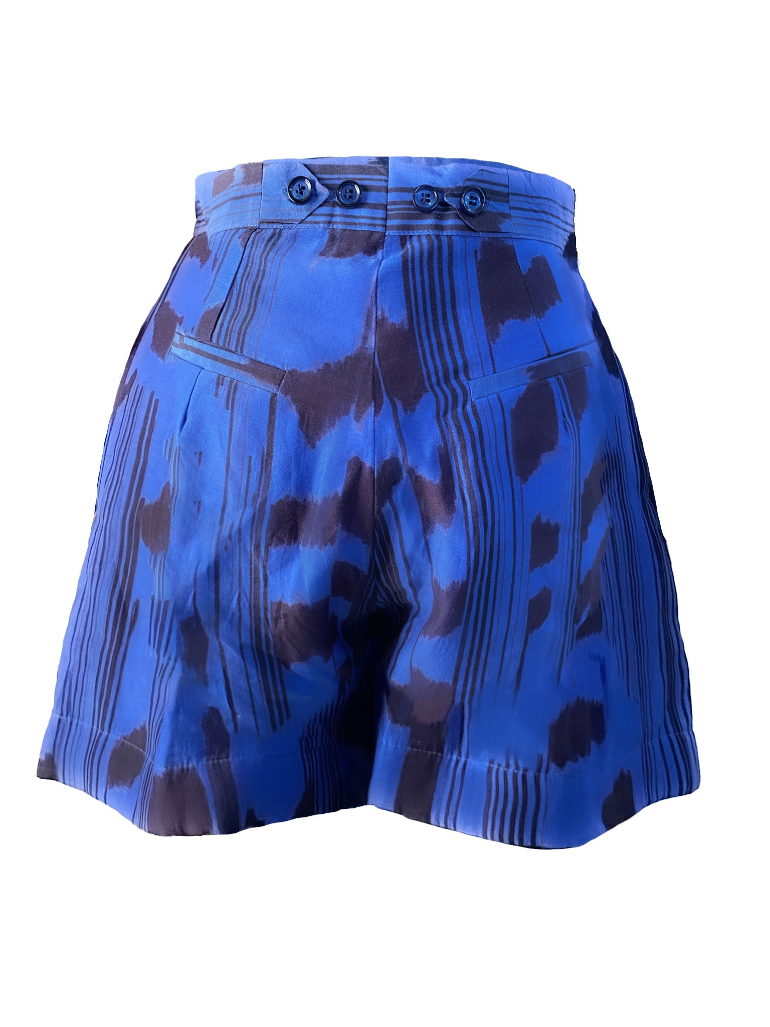 Cobalt Scribble Shorts-BENNCH