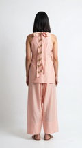 Pink Sleeveless in-cut Kurta