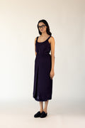 Violet Silk Wrap Dress-BENNCH
