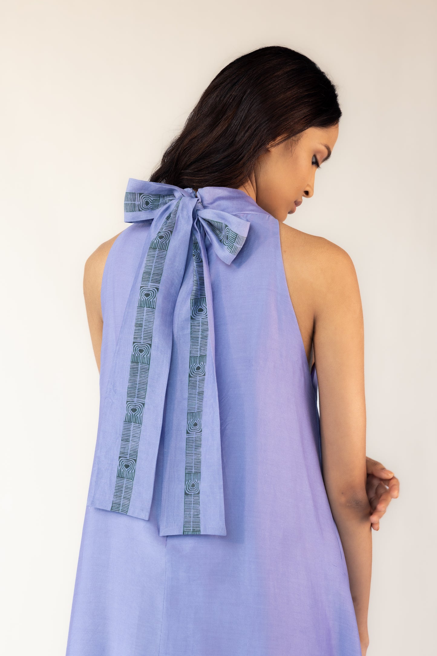 Blue Nordic Scarf Dress