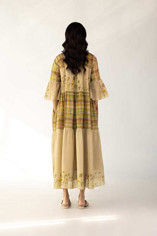 Bloom Check Dress-BENNCH