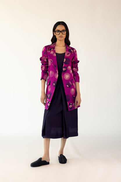 magenta silk jacket