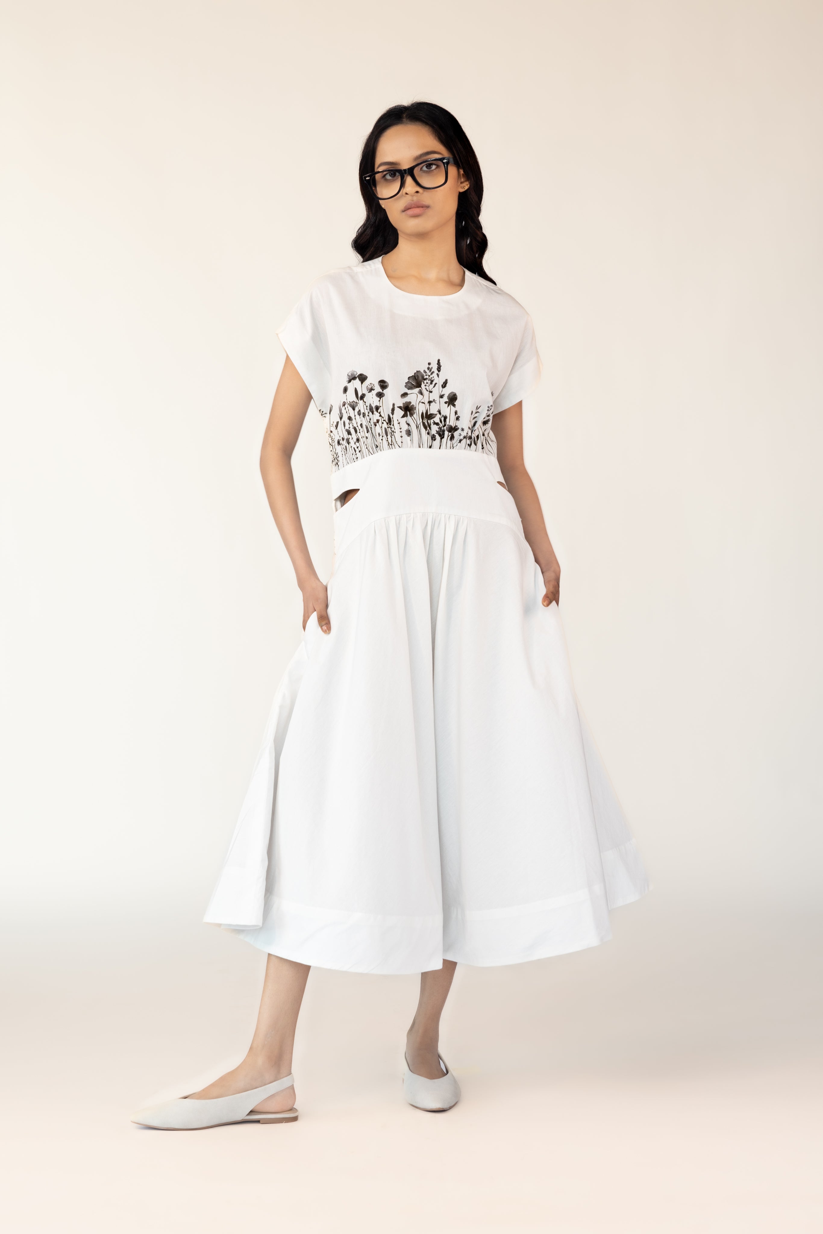 White Bloom Dress-BENNCH
