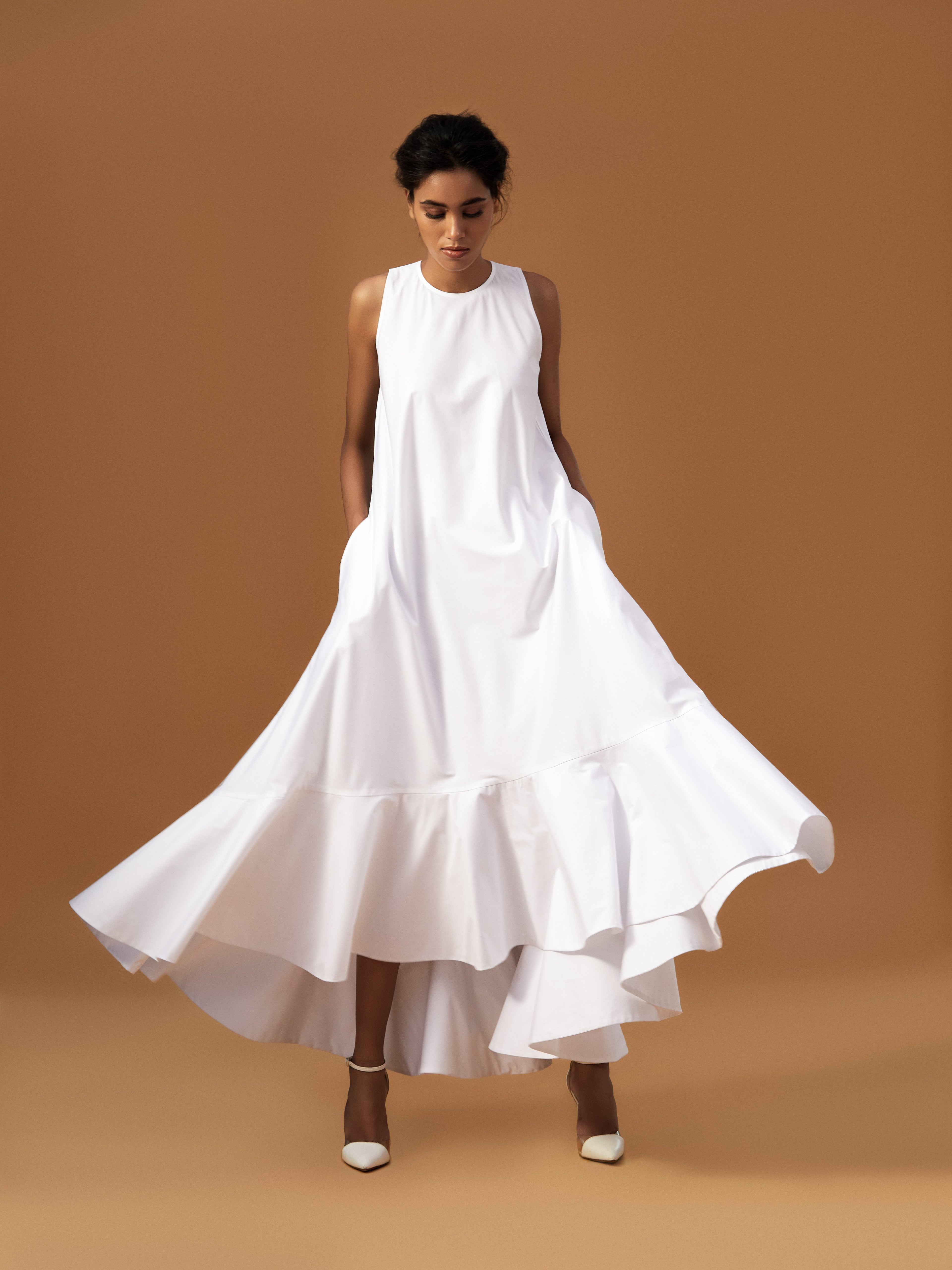 White Maxi Dress-BENNCH
