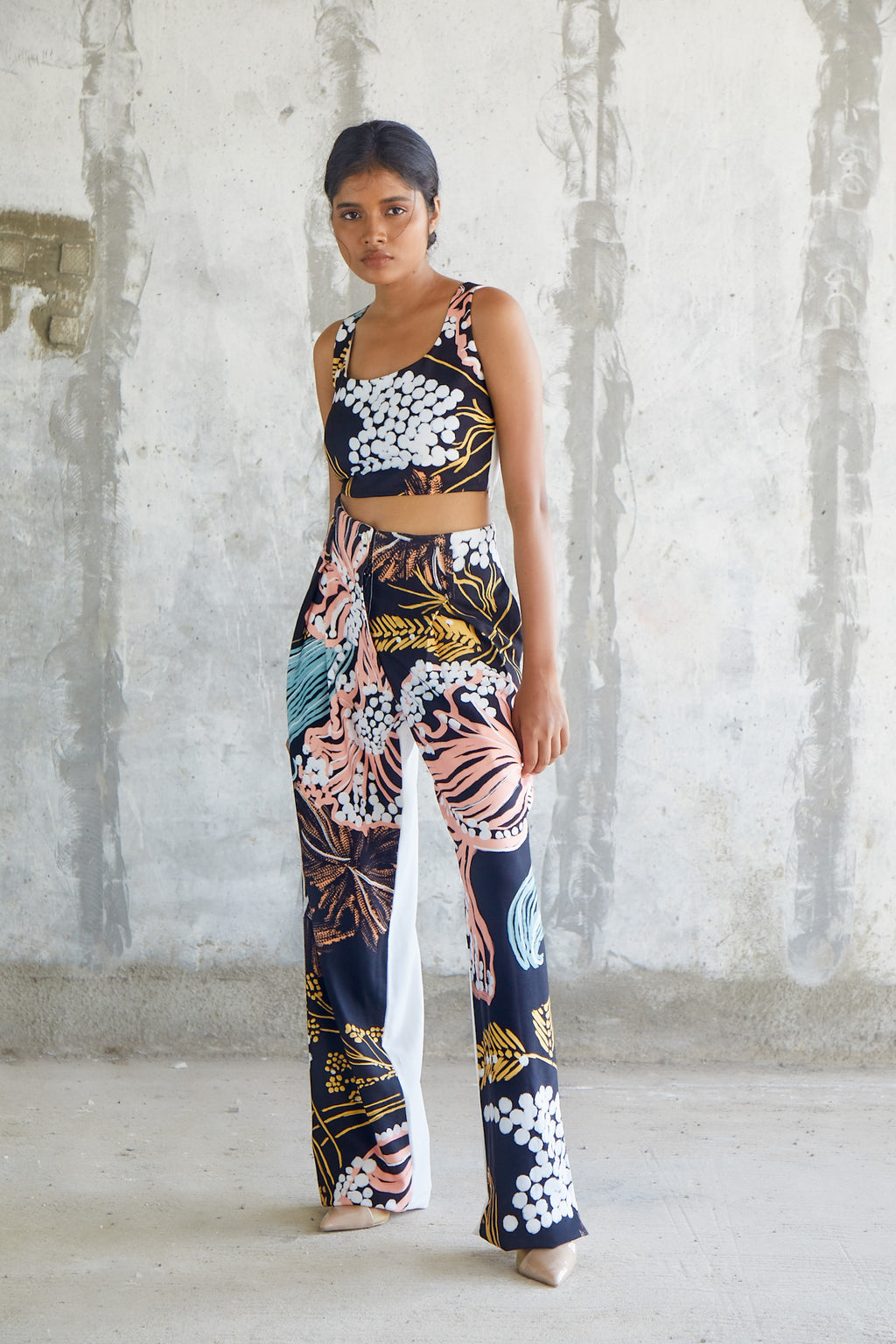 Window Leaf Crop Top-BENNCH