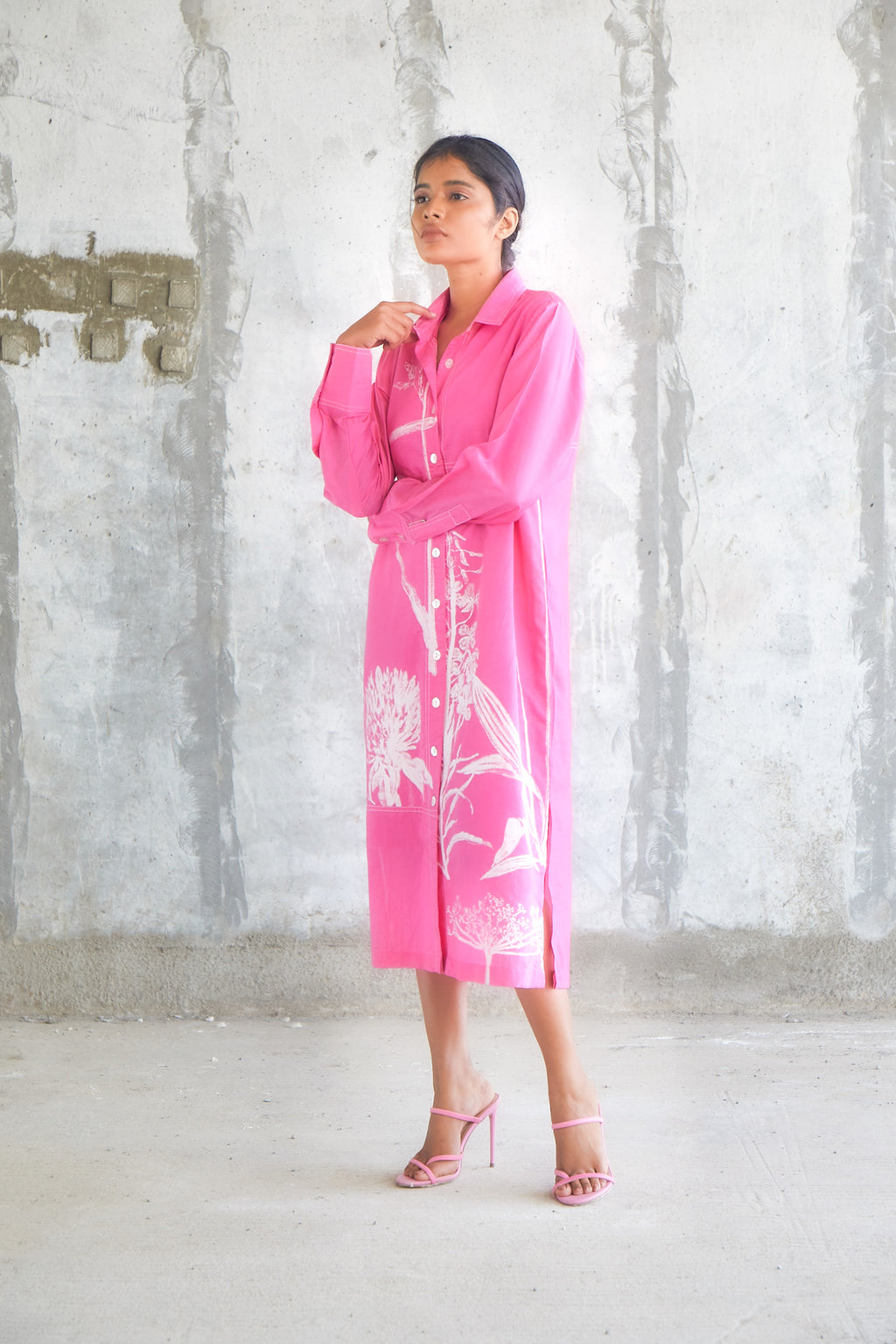 Botanic Shirt Dress-BENNCH