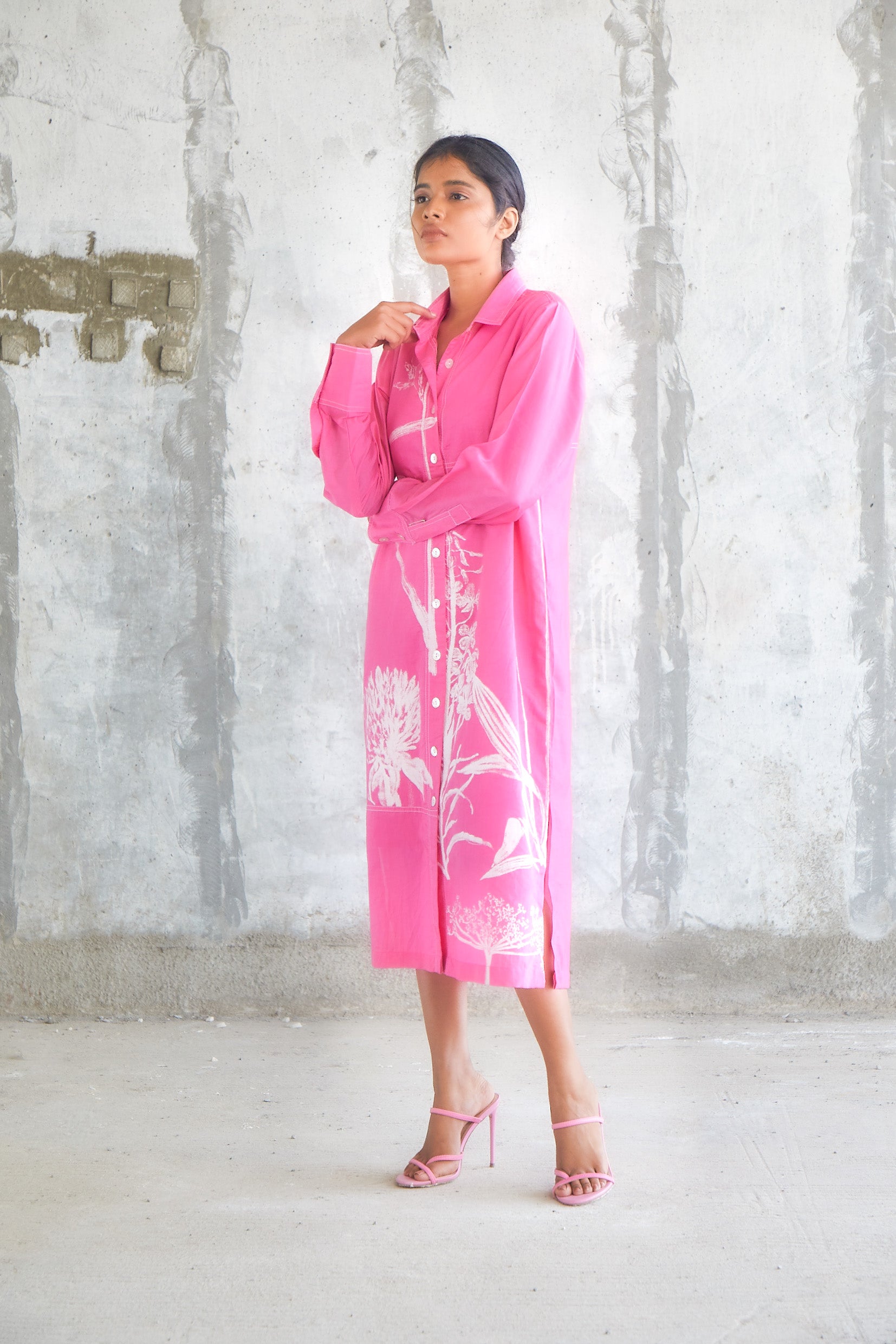 Botanic Shirt Dress-BENNCH