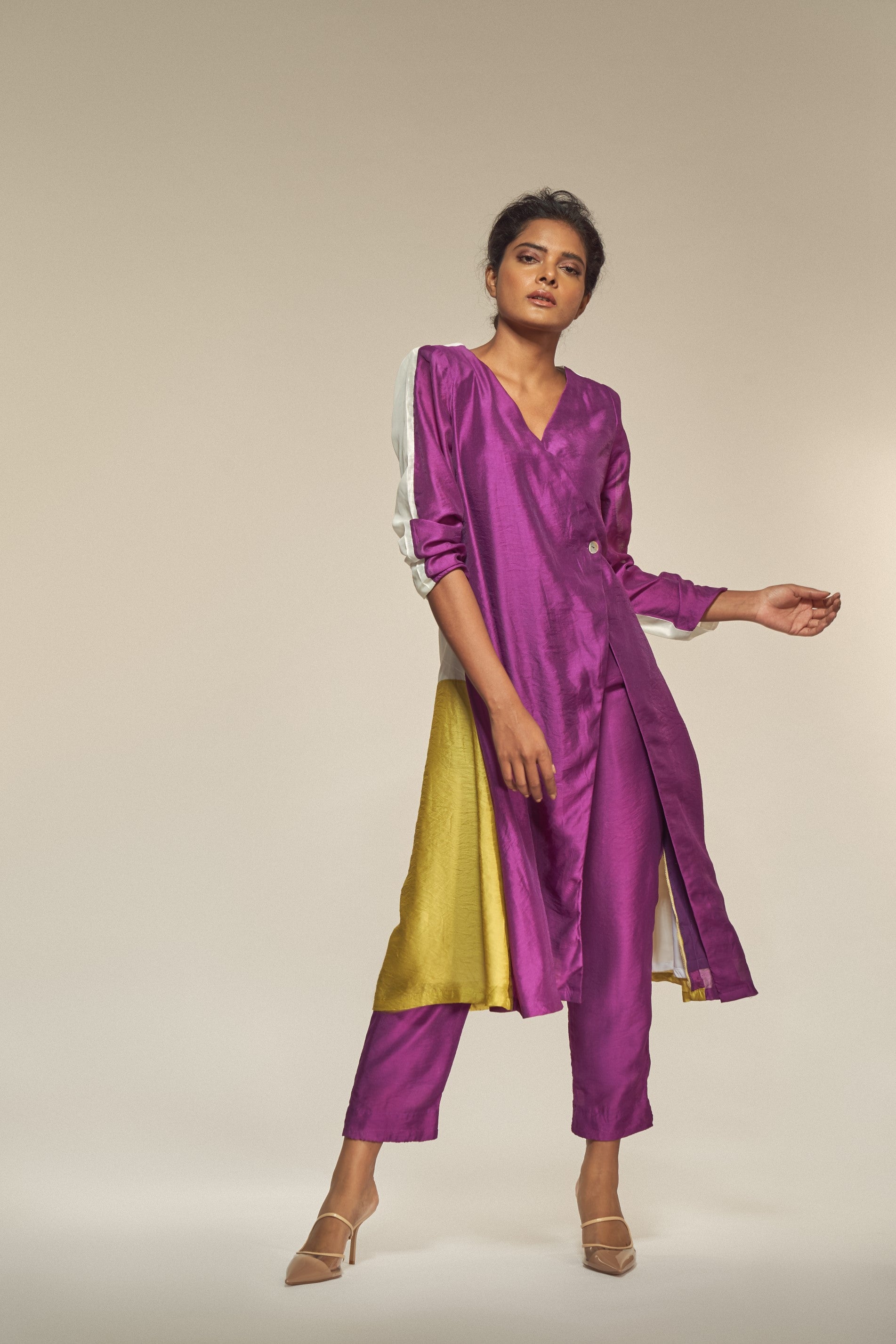 Purple Silk Pants-BENNCH