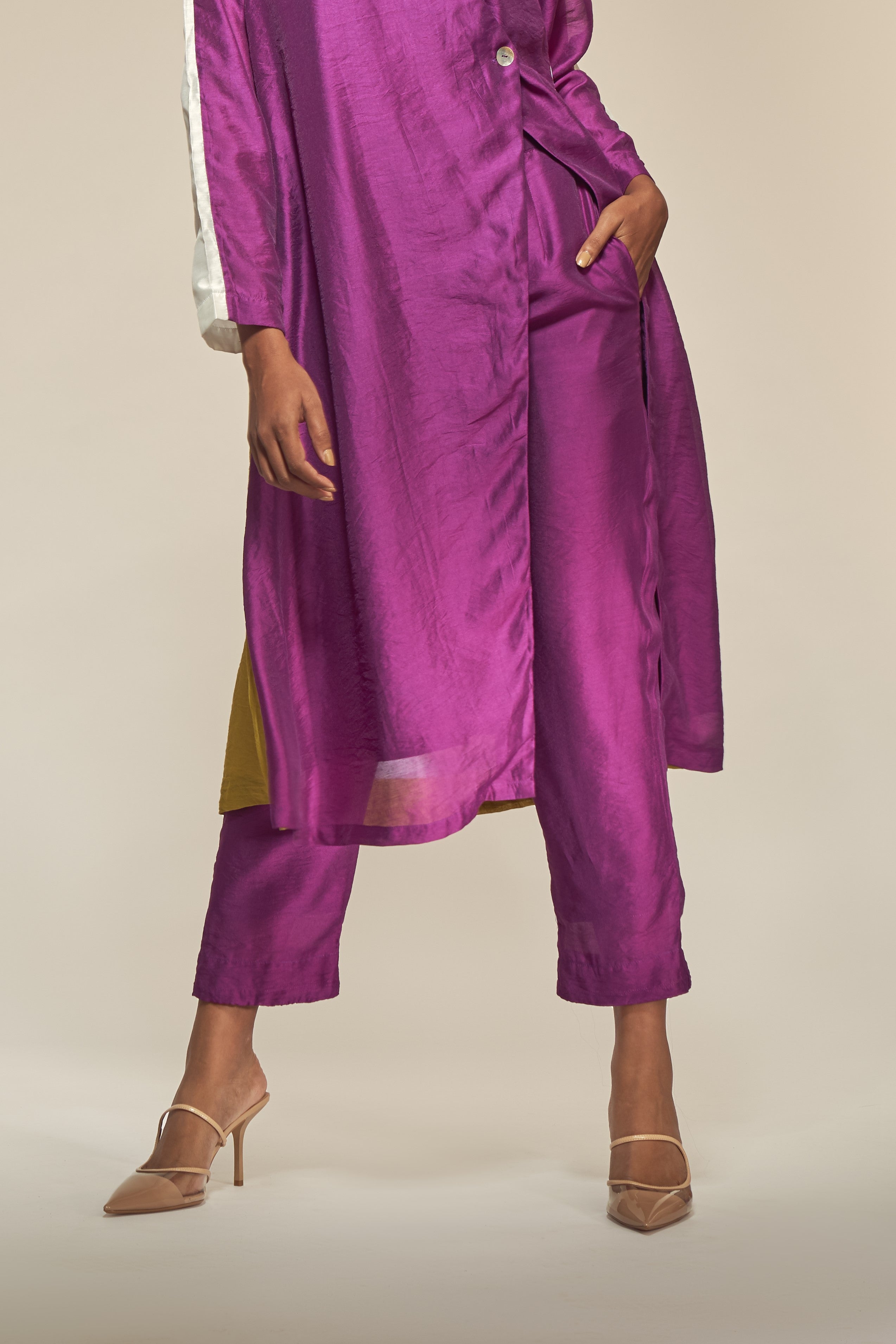 Purple Silk Pants-BENNCH