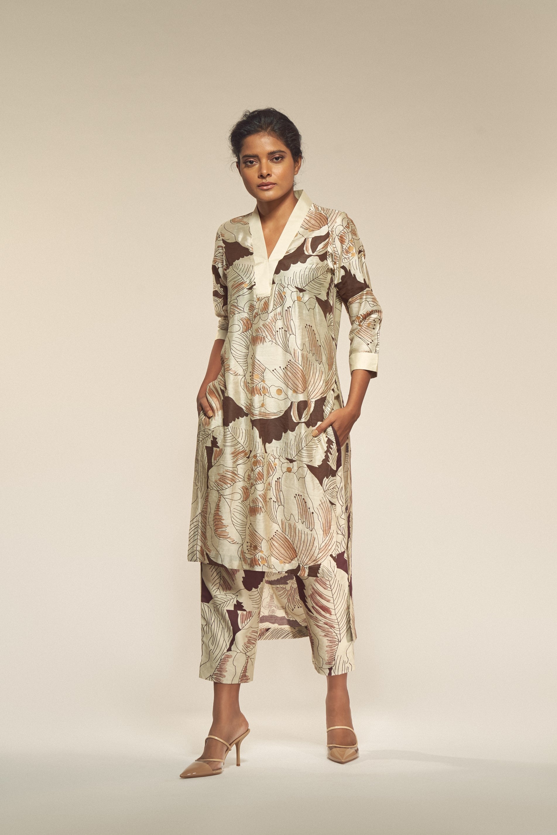 Dew Print Kurta-BENNCH