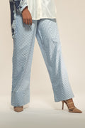 Chevron Print Cotton Pants-BENNCH