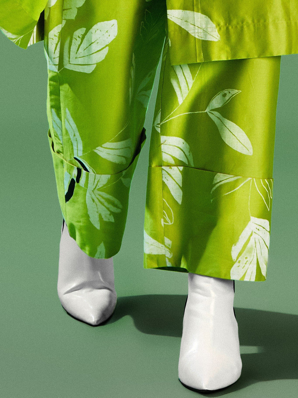 Dry Leaf Print Pants-BENNCH