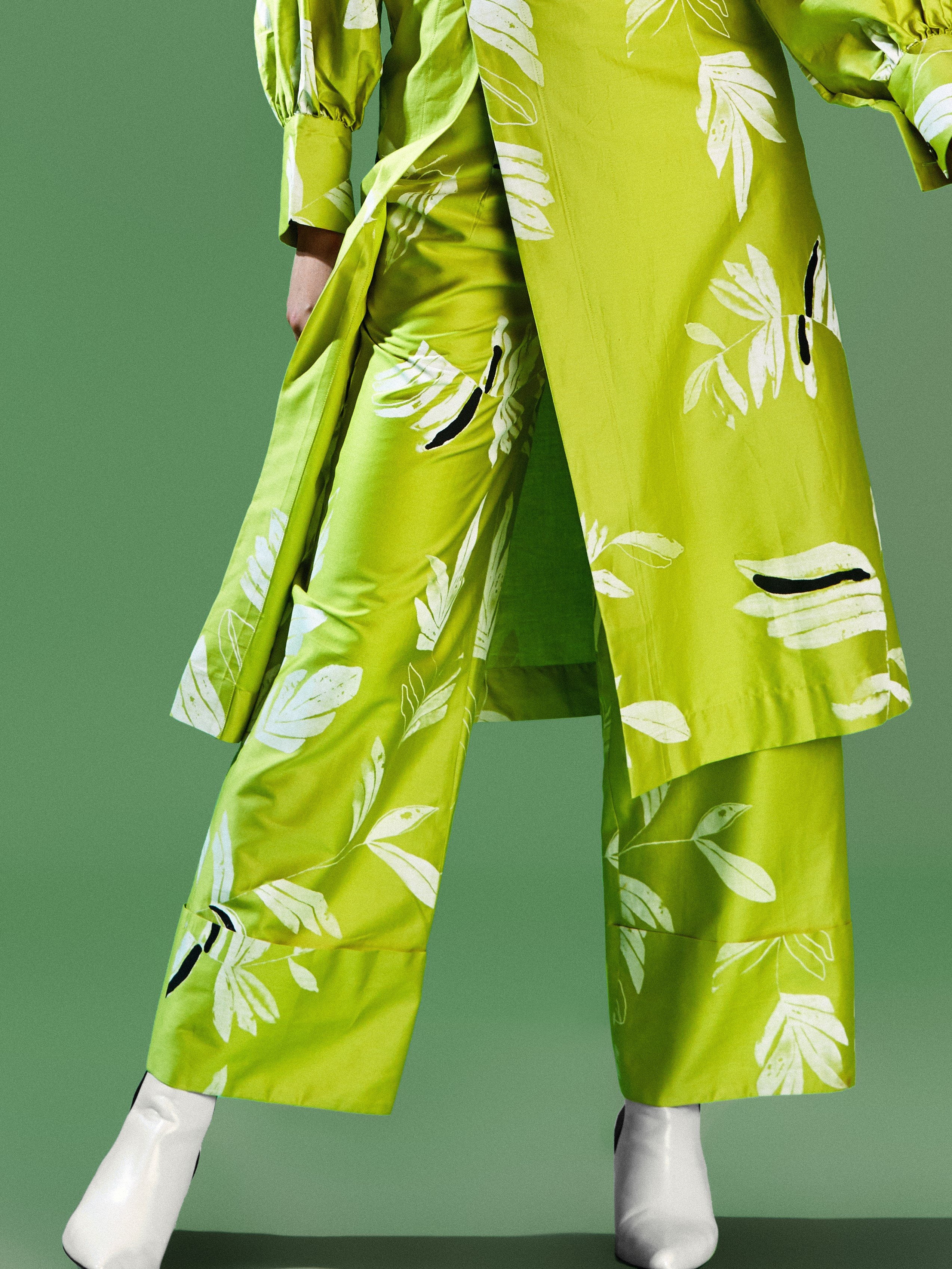 Dry Leaf Print Pants-BENNCH