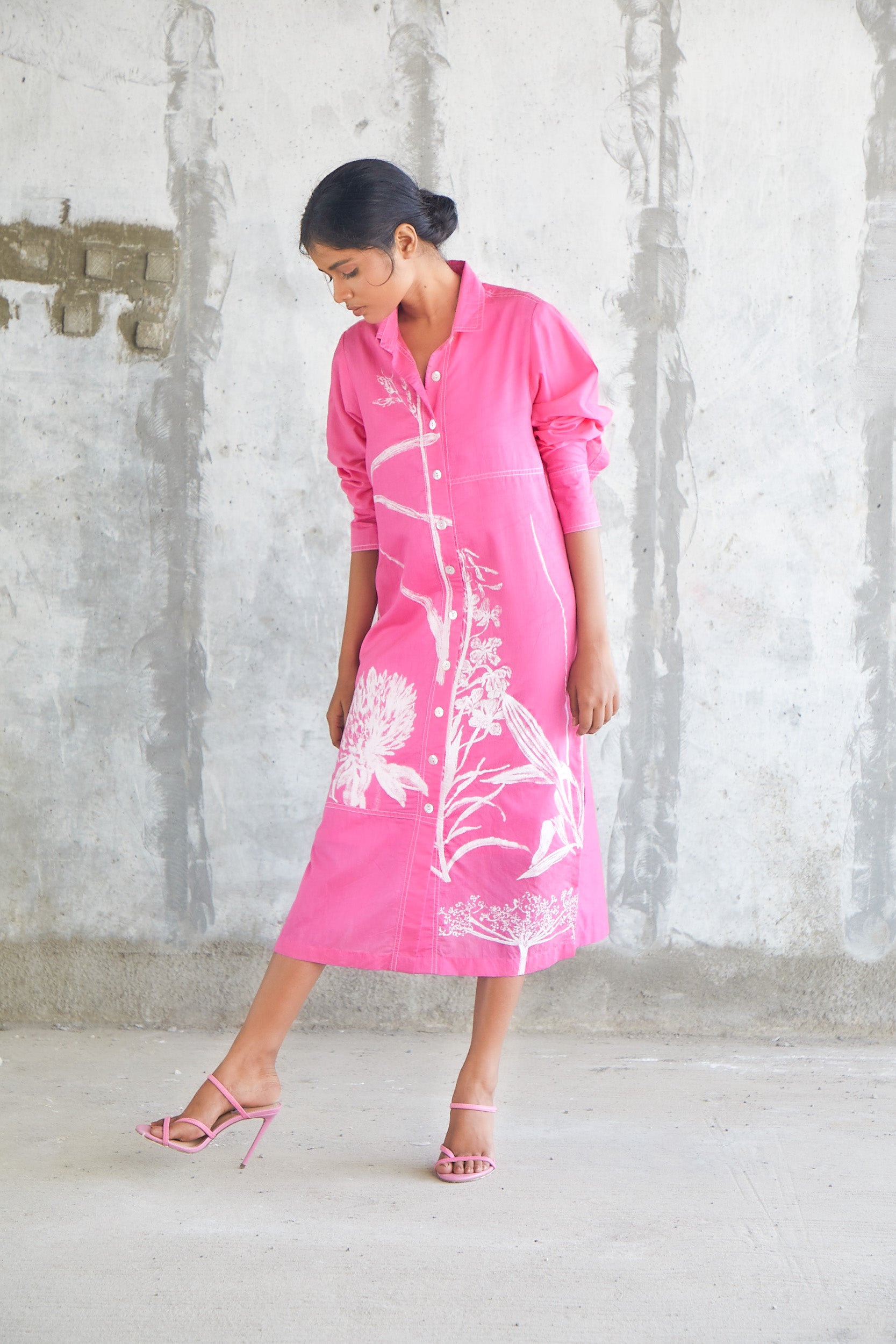 Botanic Shirt Dress-BENNCH