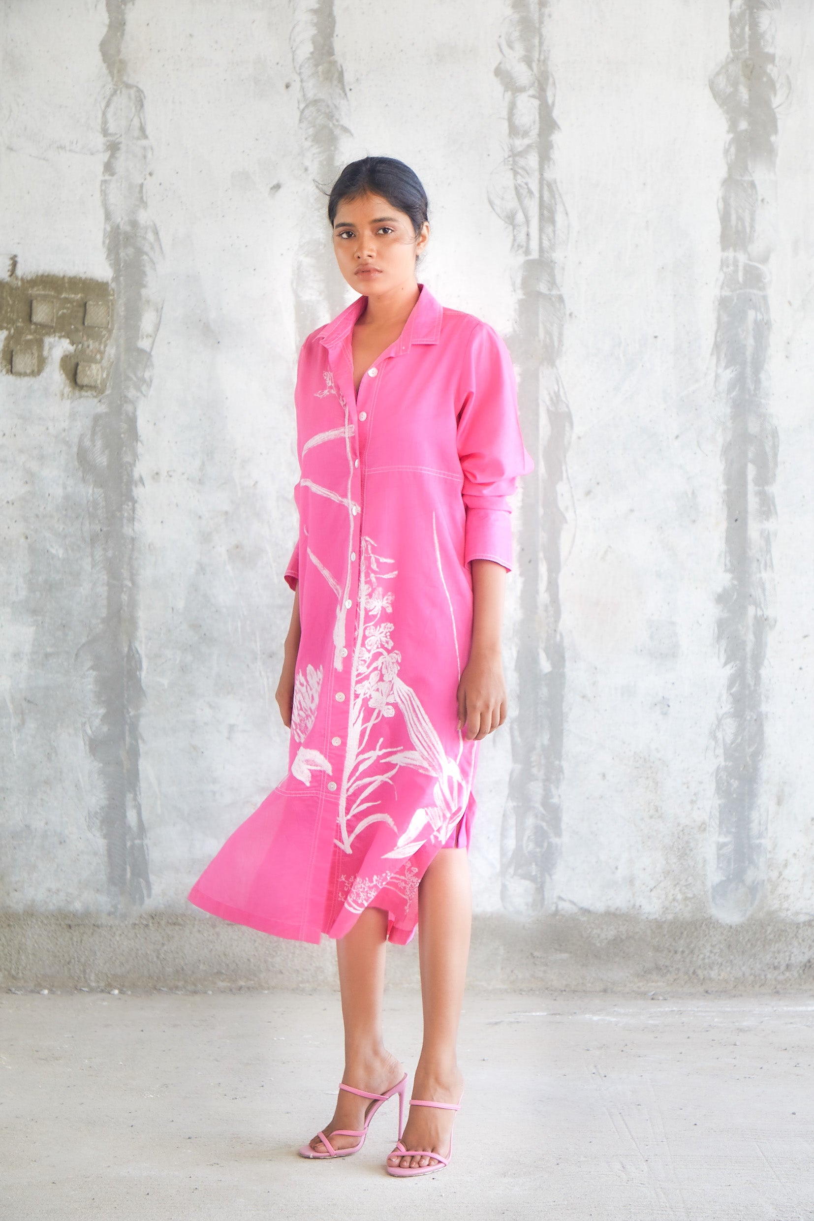 Botanic Shirt Dress-BENNCH