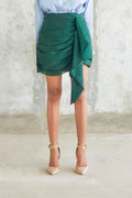 Pintuck Draped Skirt-BENNCH