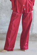 Solid Maroon Trousers-BENNCH