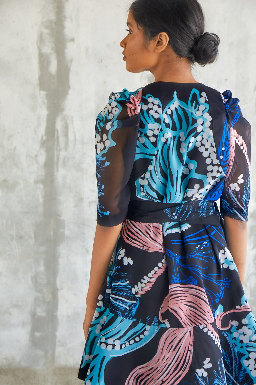 Windowleaf Wrap Dress-BENNCH