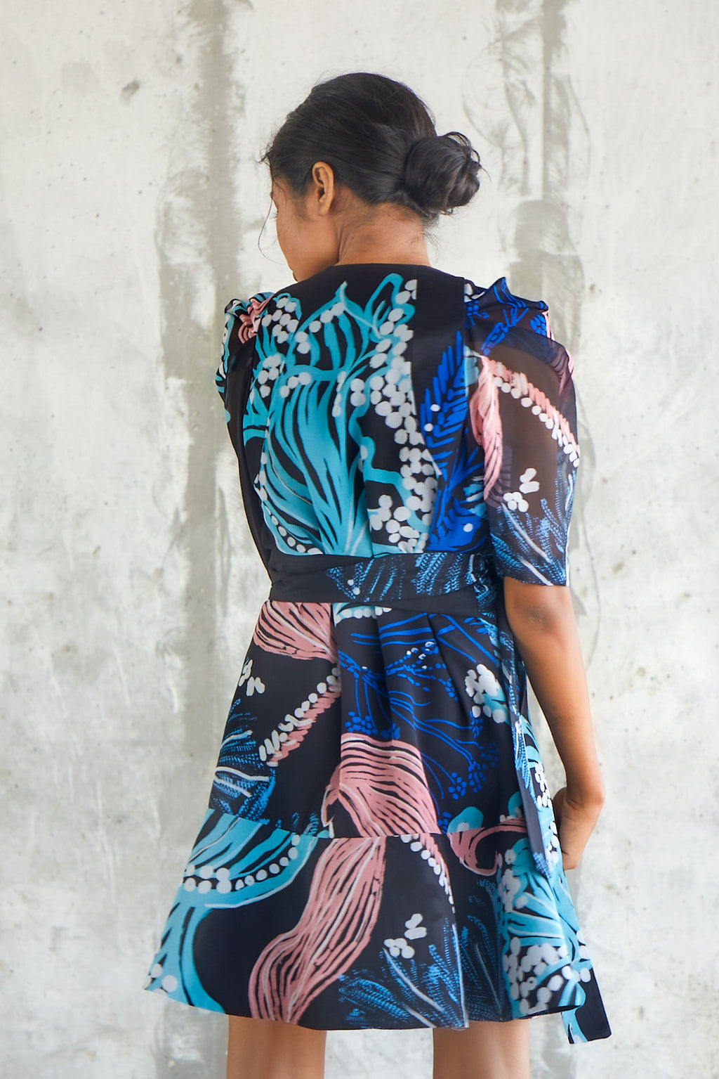 Windowleaf Wrap Dress-BENNCH
