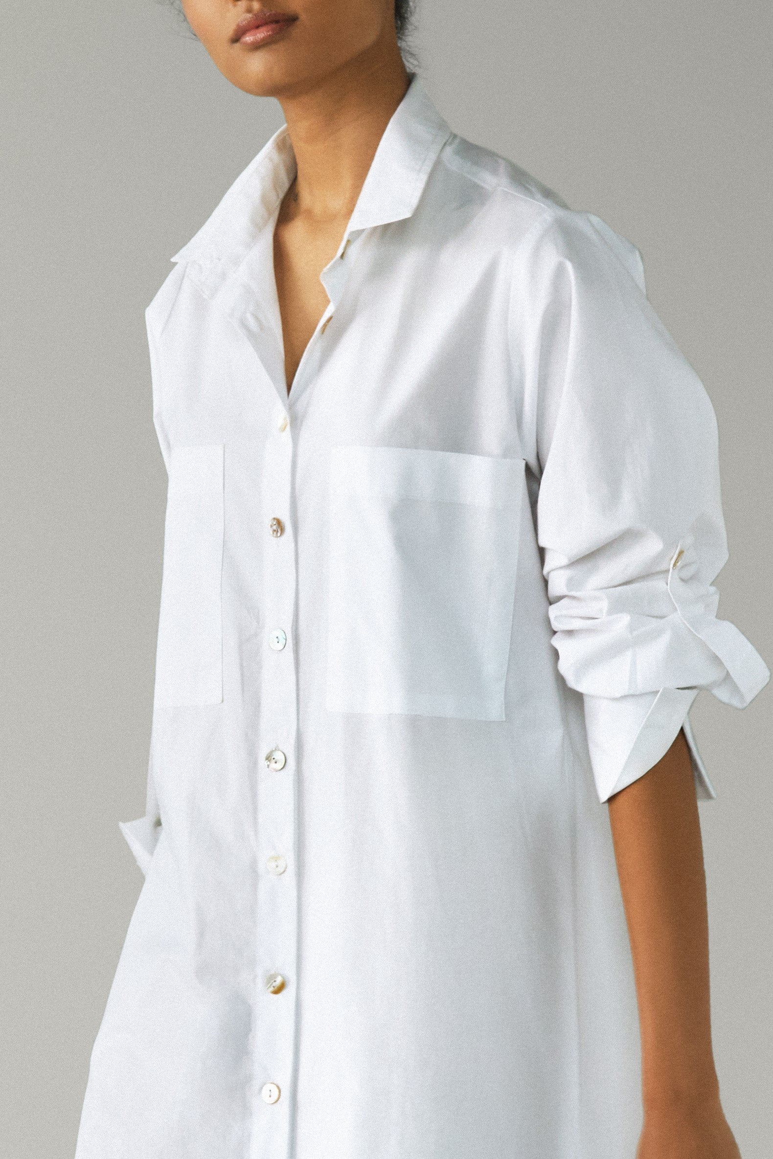 Cotton Shirt Dress-BENNCH