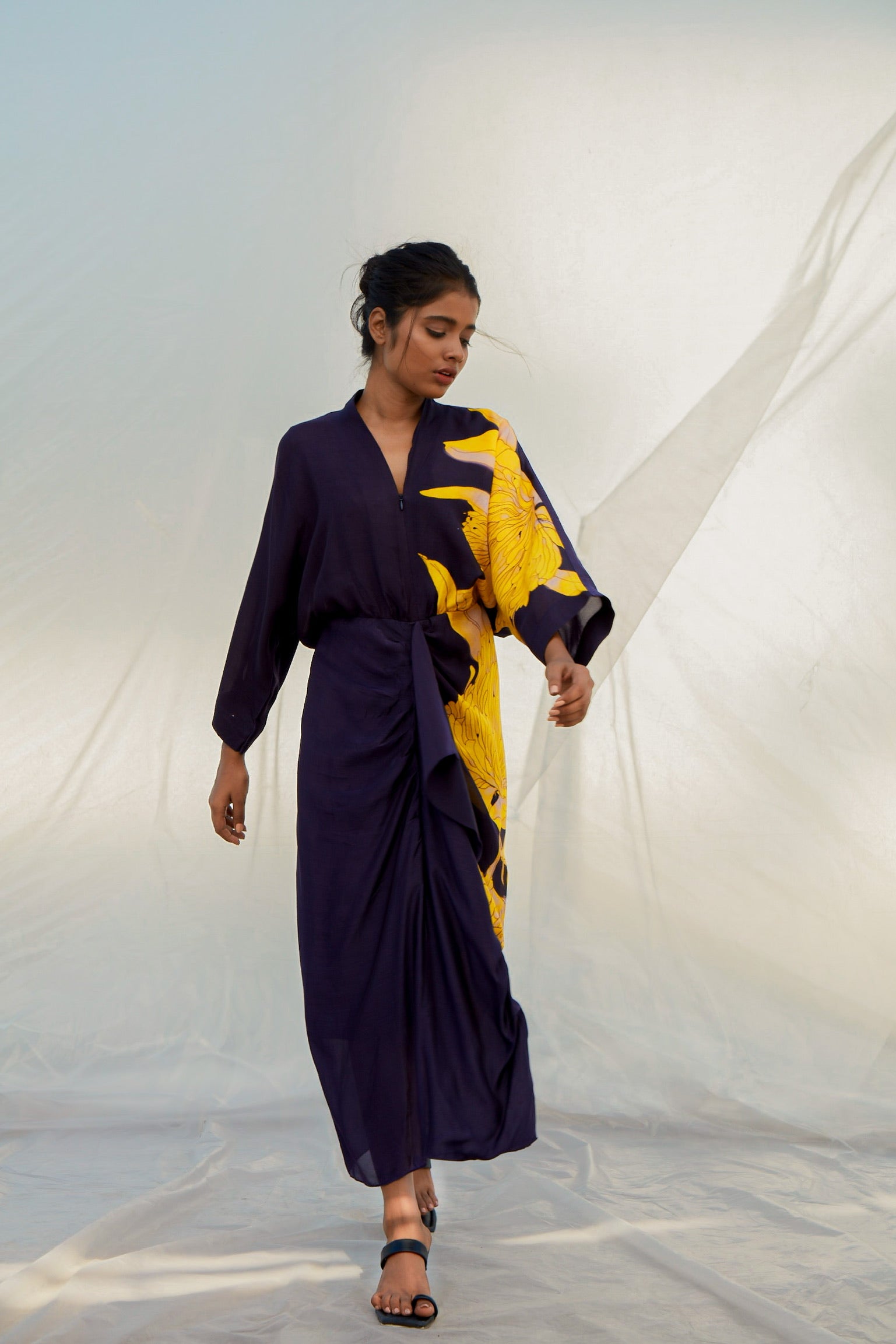 Navy Protea Dress-BENNCH