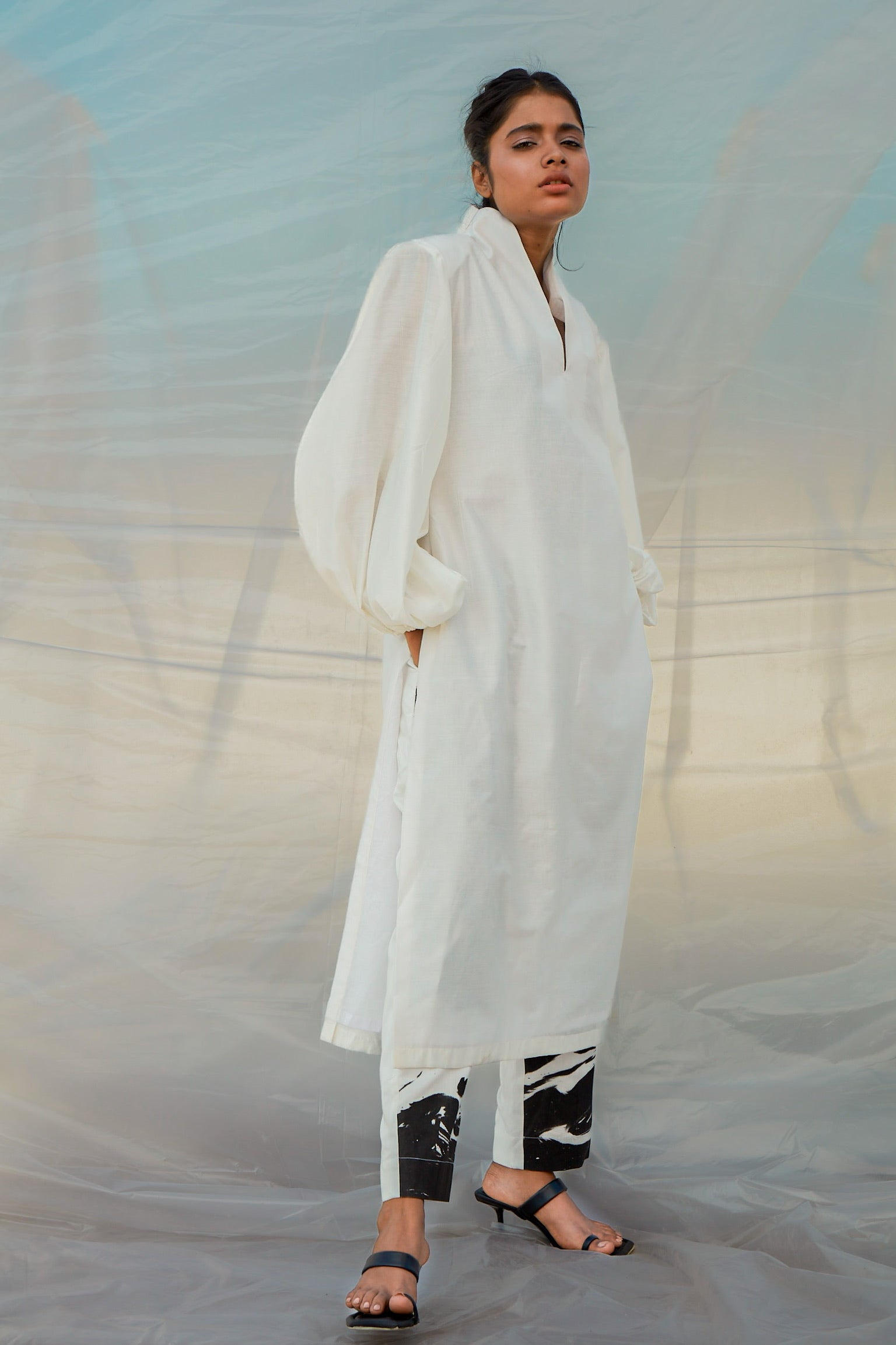 Mod Collar White Top-BENNCH