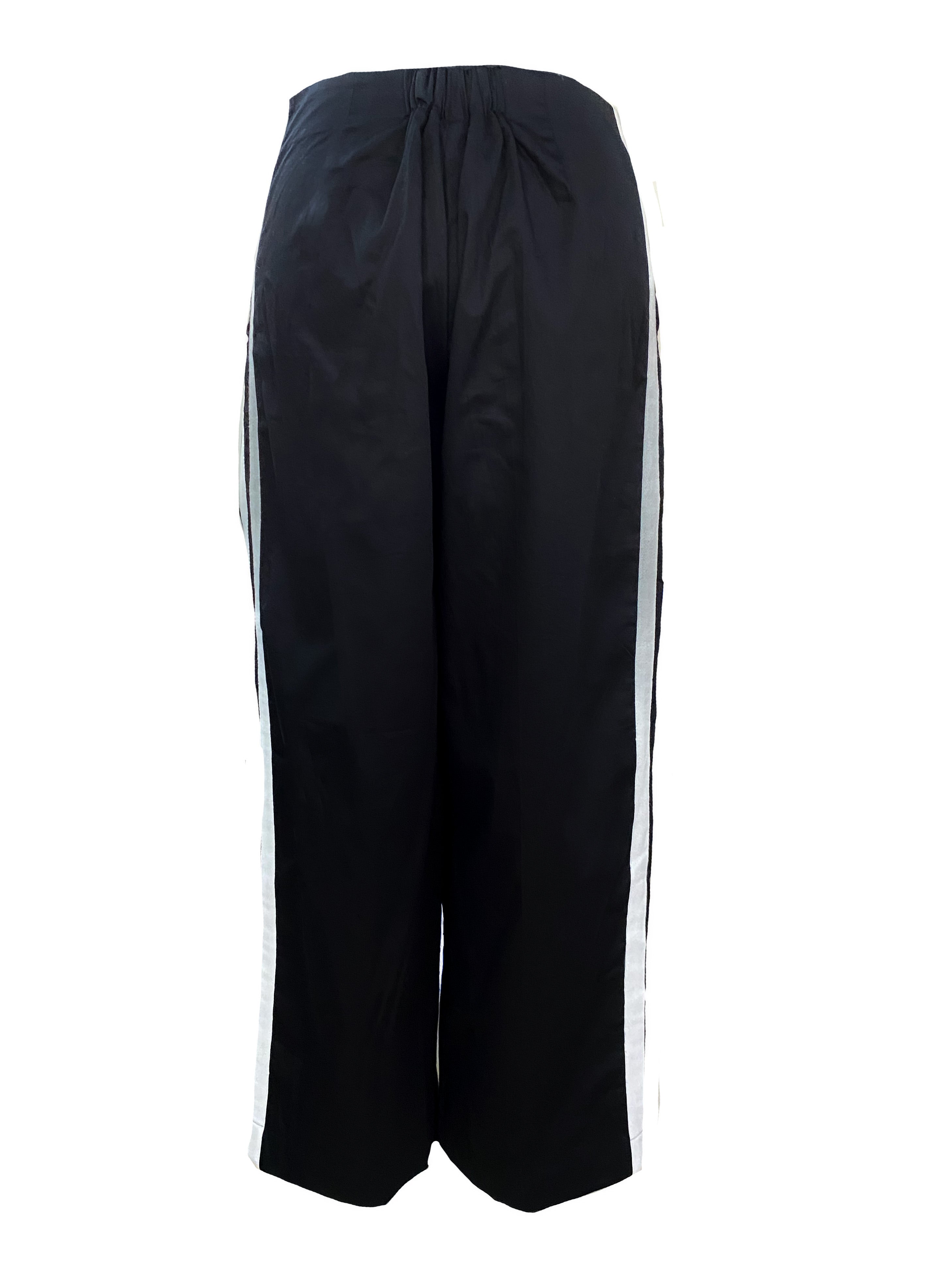 Side Stripe Black Pants-BENNCH