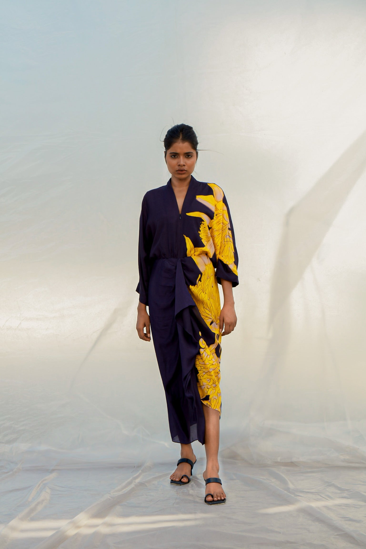 Navy Protea Dress-BENNCH